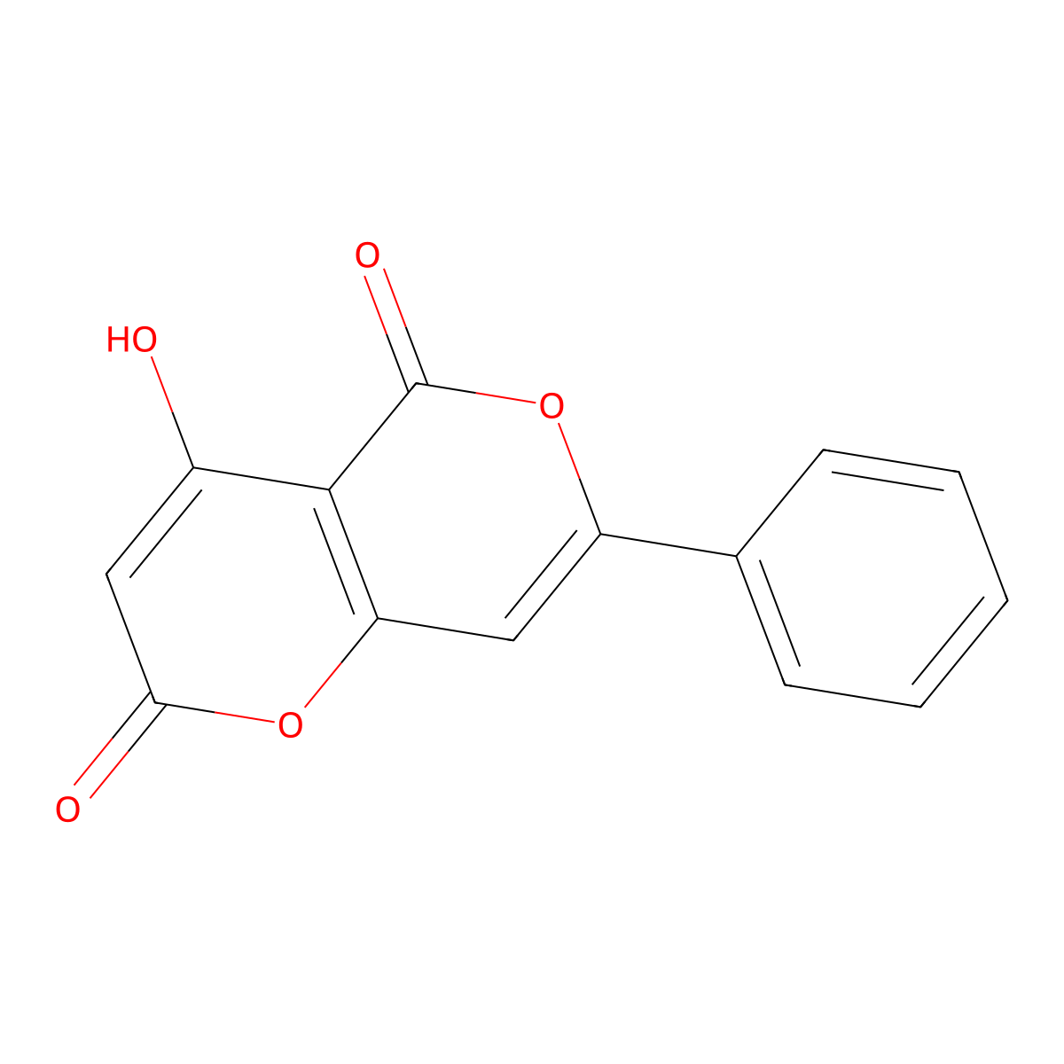 4-Hydroxy-7-phenyl-2H,5H-pyrano[4,3-b]pyran-2,5-dione molecular structure, CAS 16632-03-4