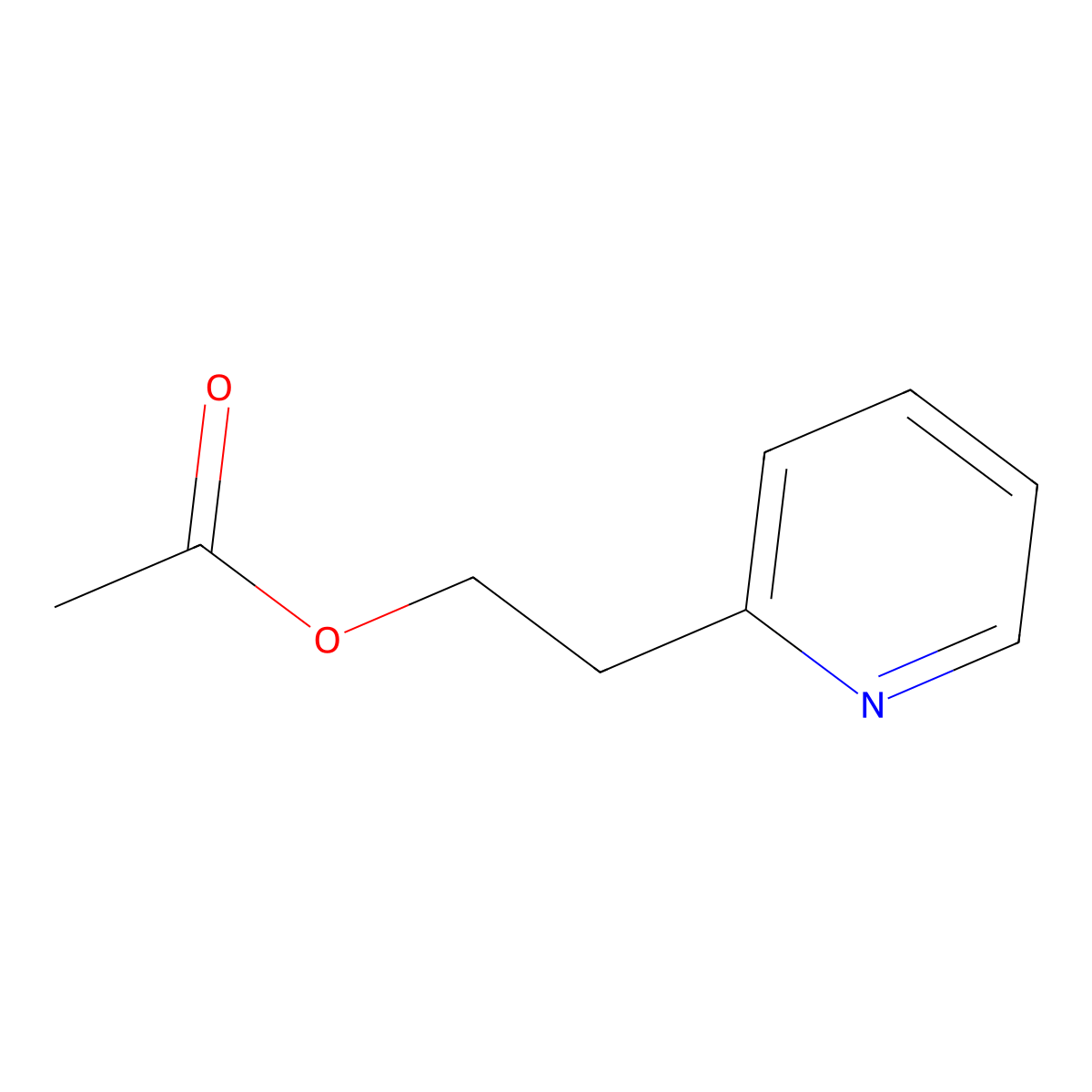 2-Pyridin-2-ylethyl acetate molecular structure, CAS 16632-09-0