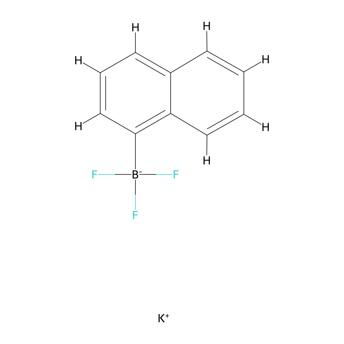 potassium trifluoro(naphthalen-1-yl)boranuide molecular structure, CAS 166328-07-0