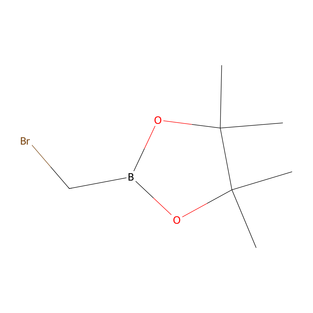 2-(Bromomethyl)-4,4,5,5-tetramethyl-1,3,2-dioxaborolane molecular structure, CAS 166330-03-6
