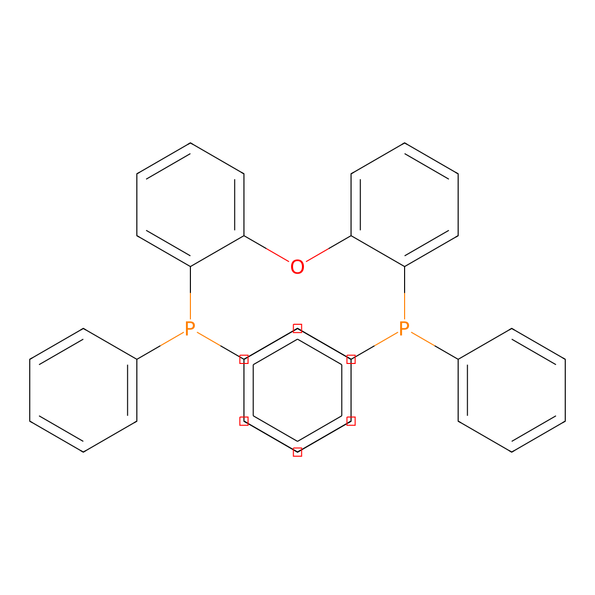 Bis[2-(diphenylphosphino)phenyl] ether molecular structure, CAS 166330-10-5