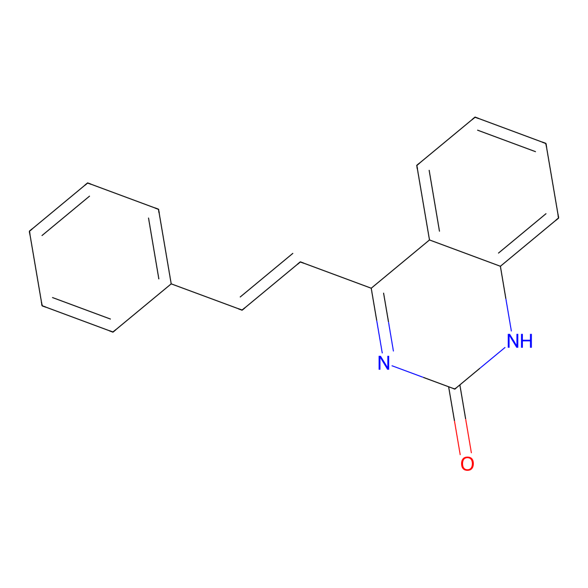 Styrylquinazolinone molecular structure, CAS 166331-32-4
