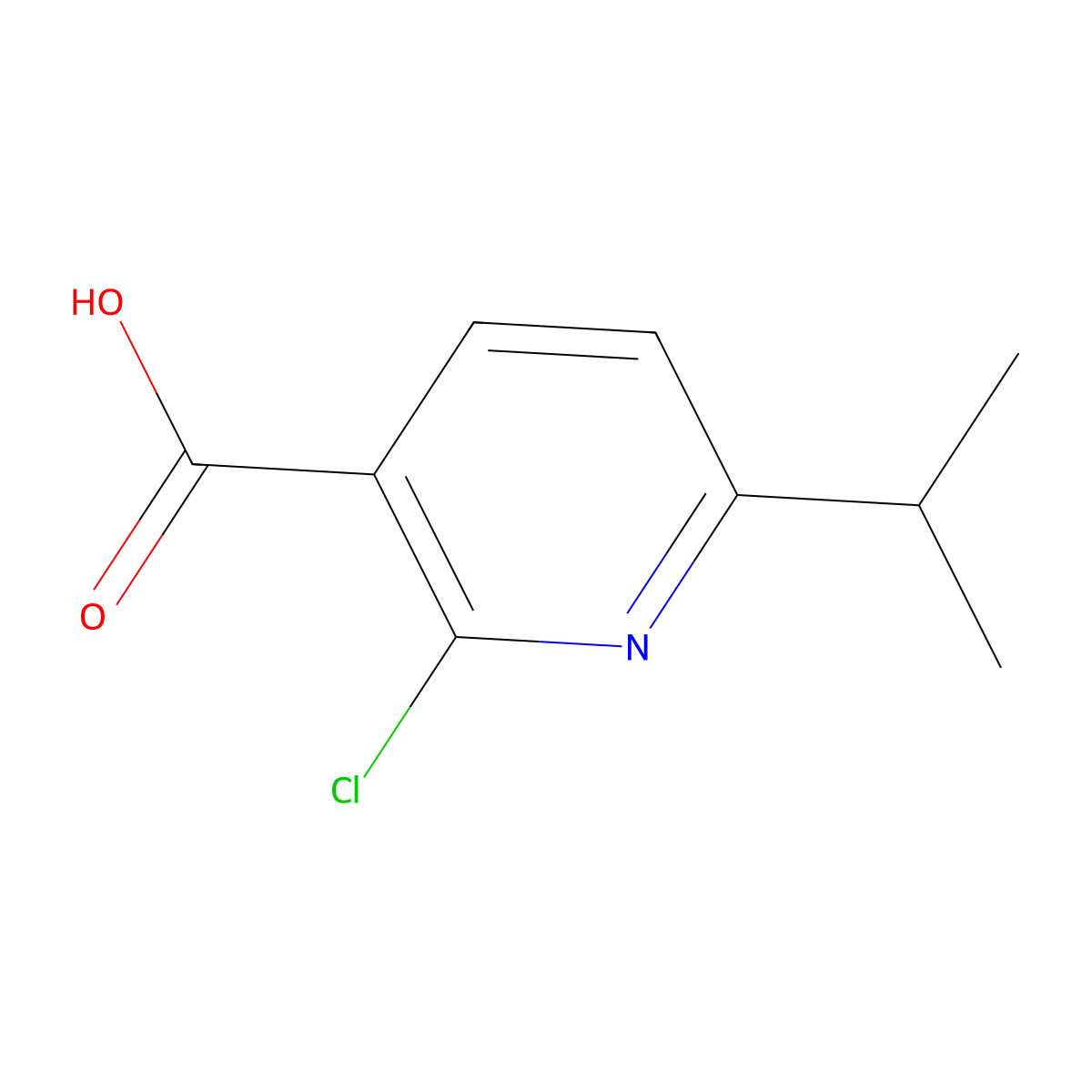 2-Chloro-6-isopropylnicotinic acid molecular structure, CAS 166331-65-3