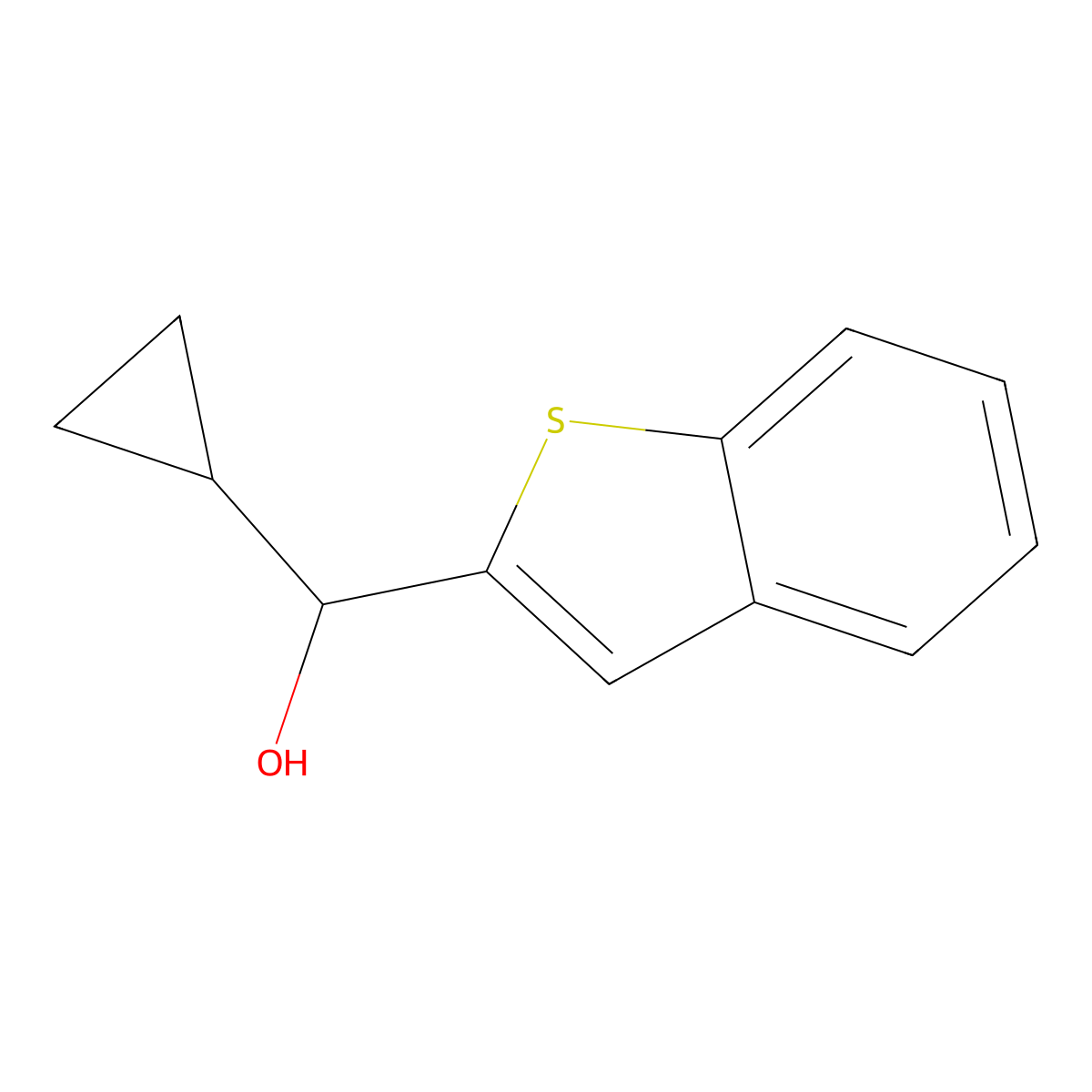 alpha-CyclopropylbenZo[b]thiophene-2-methanol molecular structure, CAS 166337-69-5