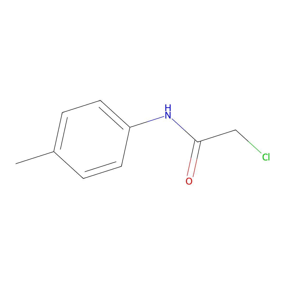 2-Chloro-N-(4-methylphenyl)acetamide molecular structure, CAS 16634-82-5
