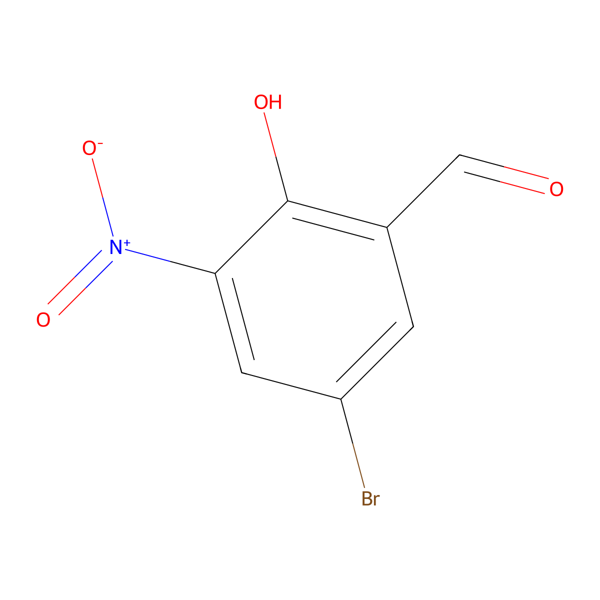 5-Bromo-3-nitrosalicylaldehyde molecular structure, CAS 16634-88-1