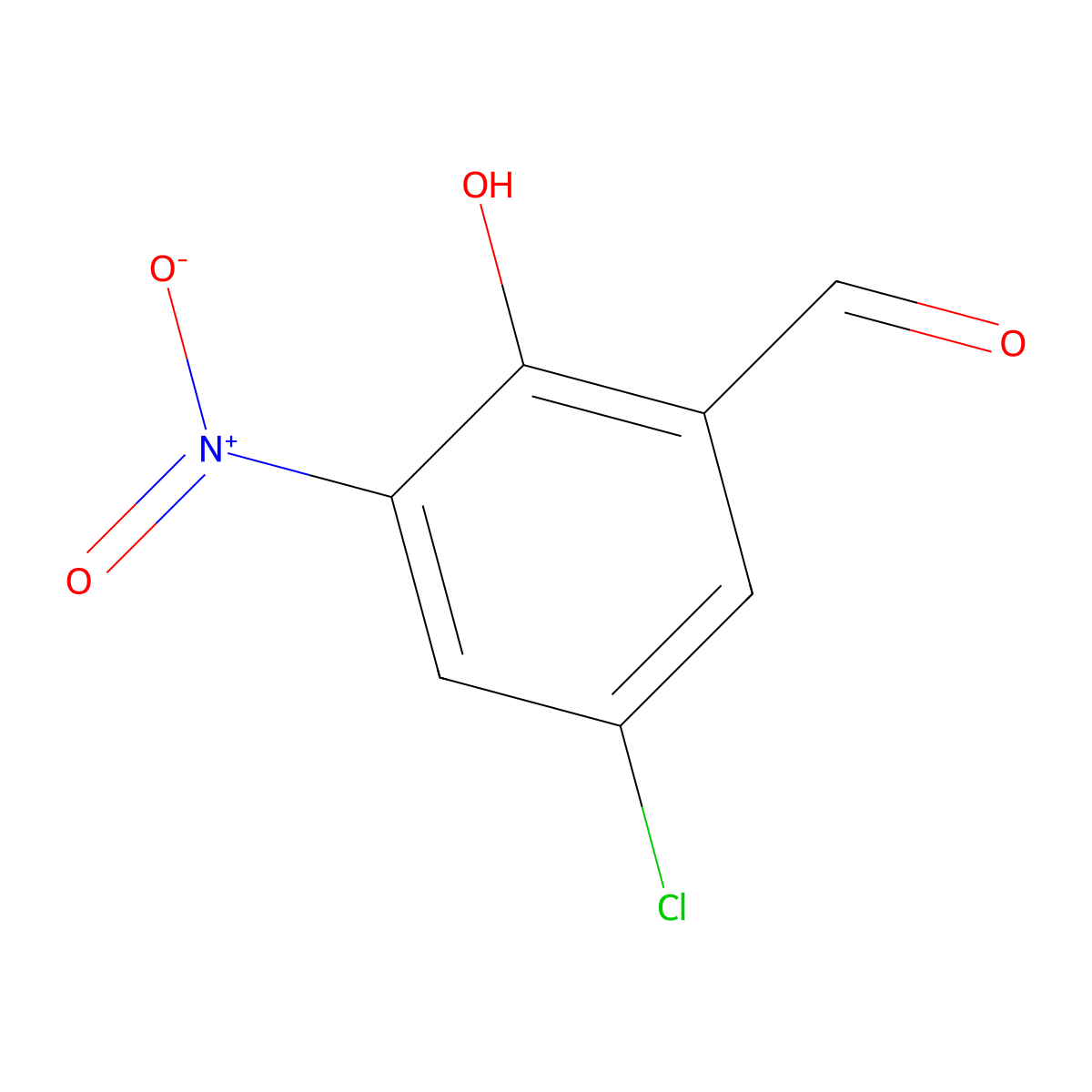 5-Chloro-2-hydroxy-3-nitrobenzaldehyde molecular structure, CAS 16634-90-5