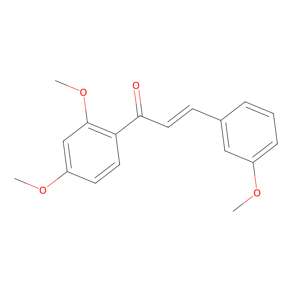 (2E)-1-(2,4-Dimethoxyphenyl)-3-(3-methoxyphenyl)prop-2-en-1-one molecular structure, CAS 1663469-39-3