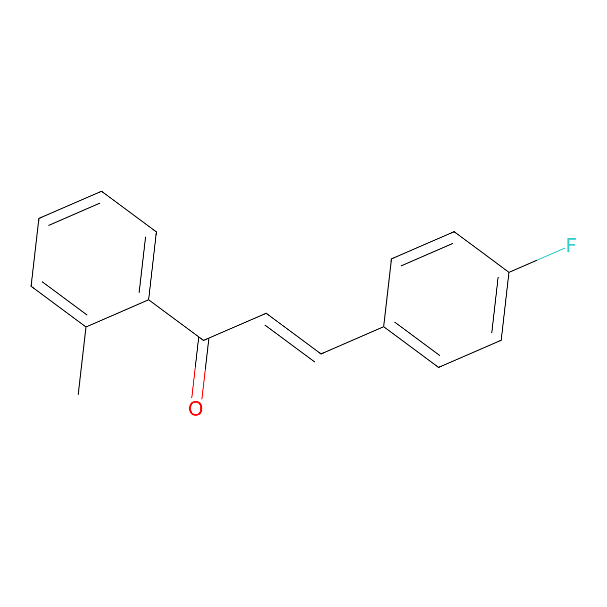 (2E)-3-(4-Fluorophenyl)-1-(2-methylphenyl)prop-2-en-1-one molecular structure, CAS 1663469-46-2