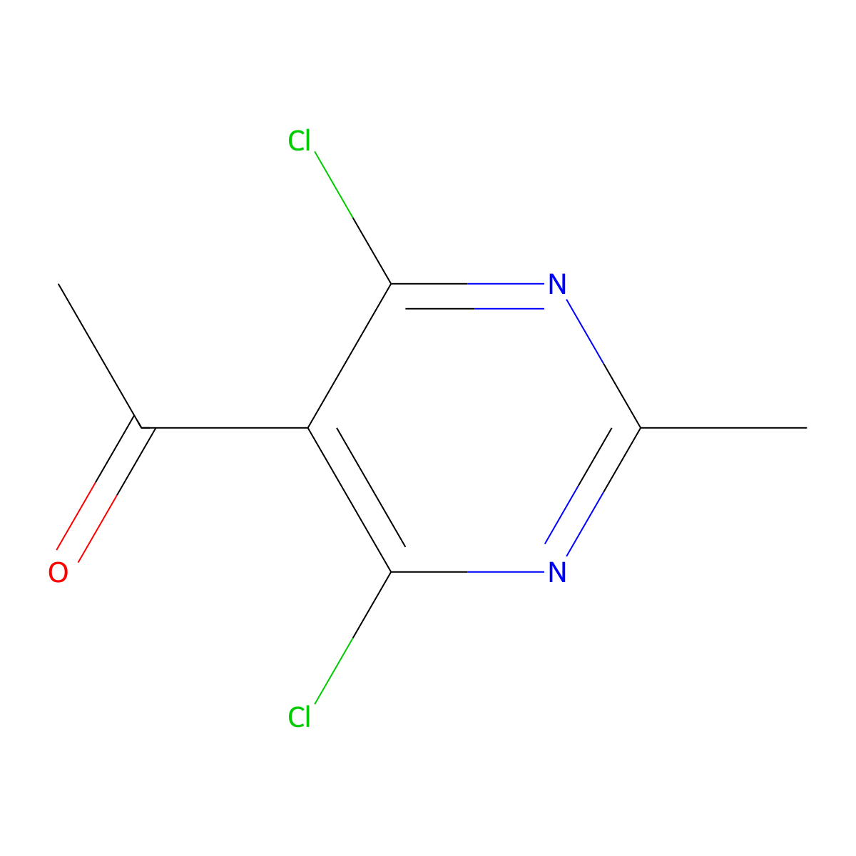 1-(4,6-Dichloro-2-methylpyrimidin-5-yl)ethan-1-one molecular structure, CAS 1663485-97-9