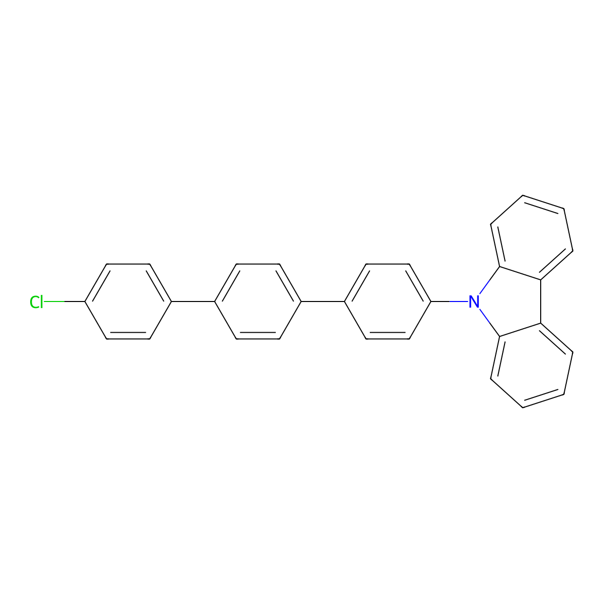 9-(4''-Chloro-[1,1':4',1''-terphenyl]-4-yl)-9H-carbazole molecular structure, CAS 1663490-99-0