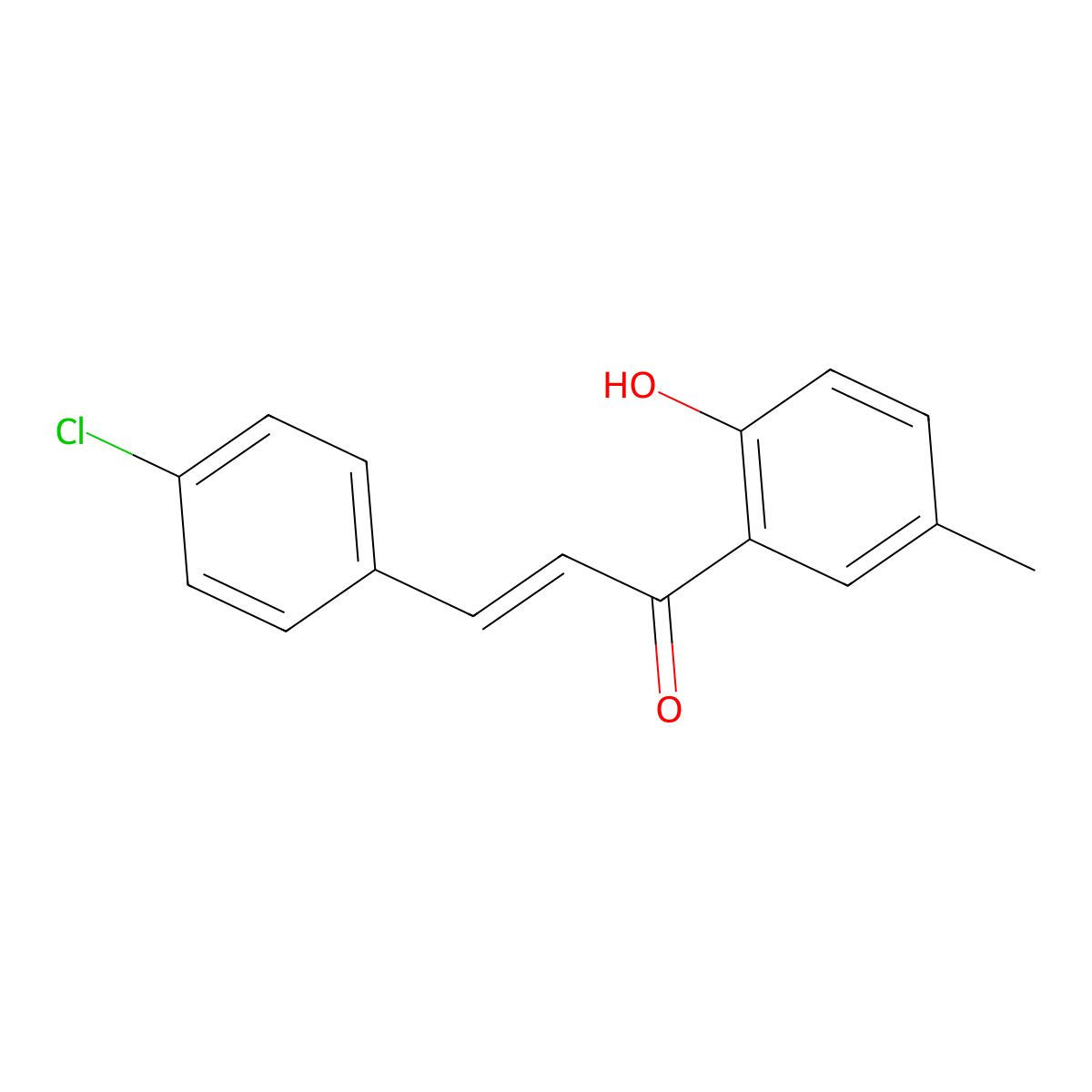 4-Chloro-2'-hydroxy-5'-methylchalcone molecular structure, CAS 16635-10-2