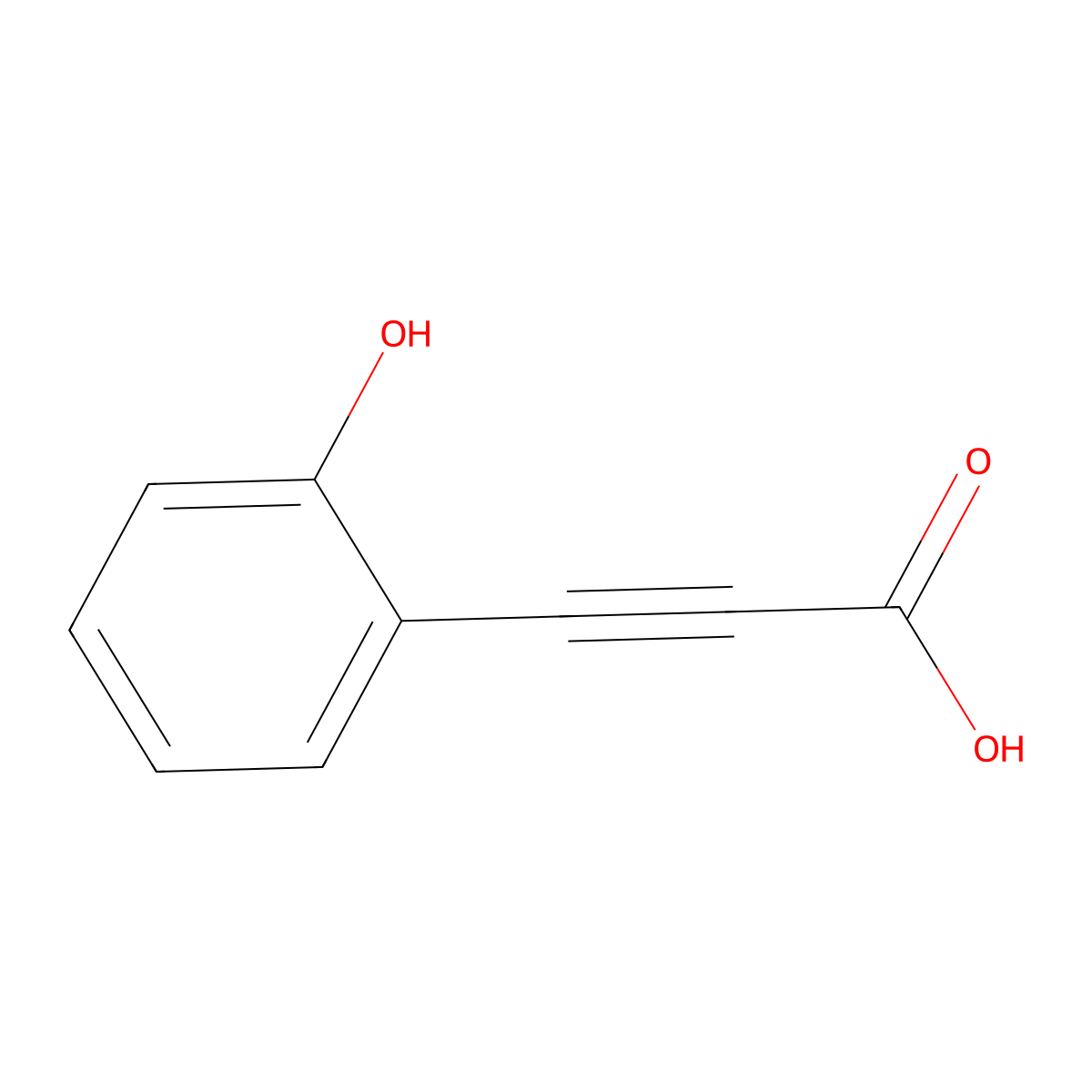 2-Propynoic acid, 3-(2-hydroxyphenyl)- molecular structure, CAS 16635-92-0