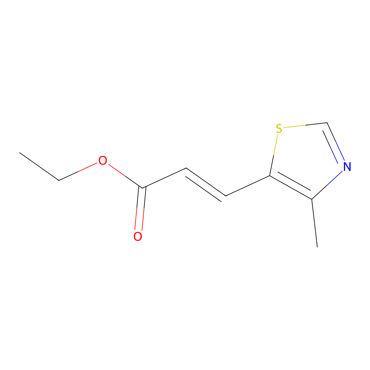 ethyl (2E)-3-(4-methyl-1,3-thiazol-5-yl)prop-2-enoate molecular structure, CAS 1663518-40-8