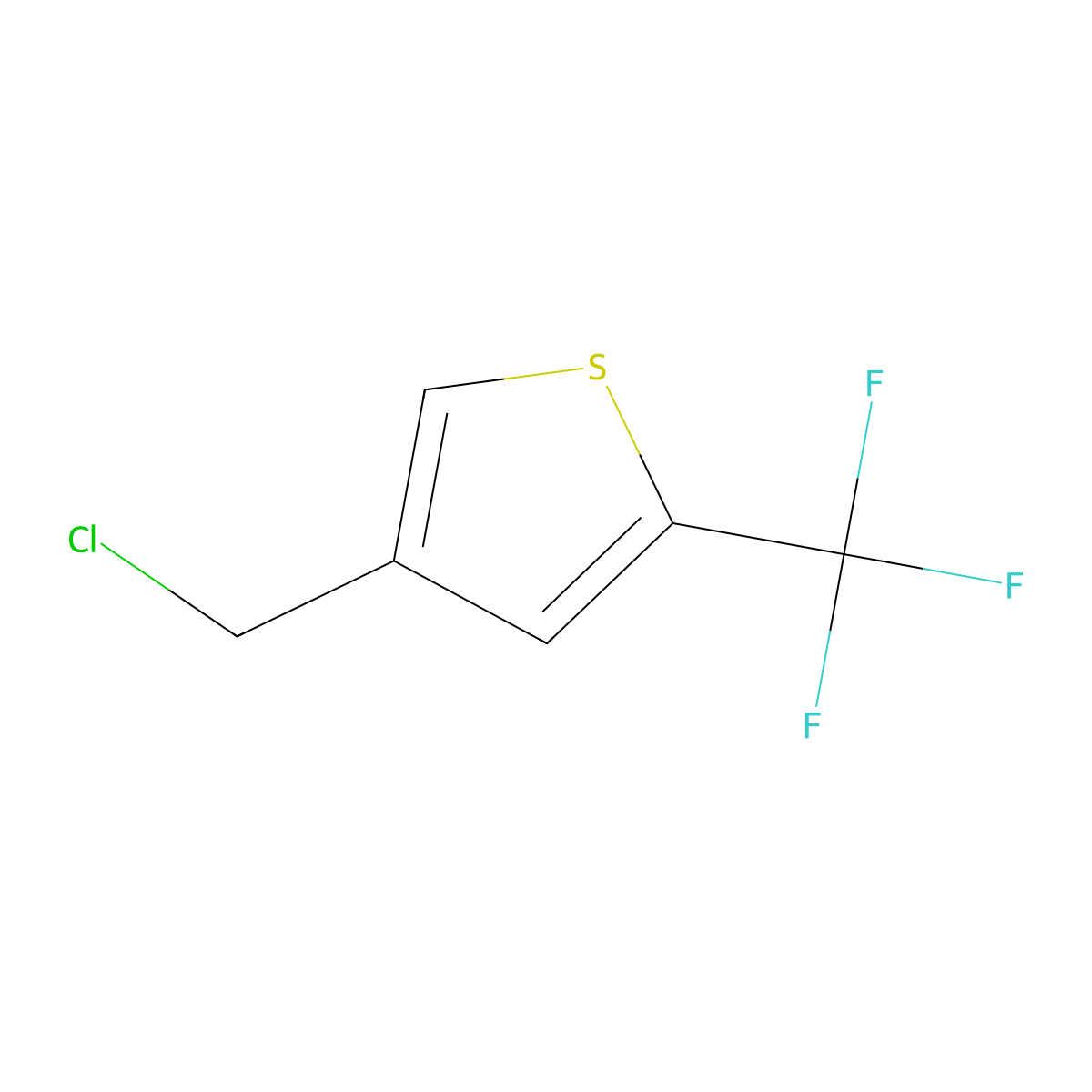 4-(Chloromethyl)-2-(trifluoromethyl)thiophene molecular structure, CAS 1663563-70-9