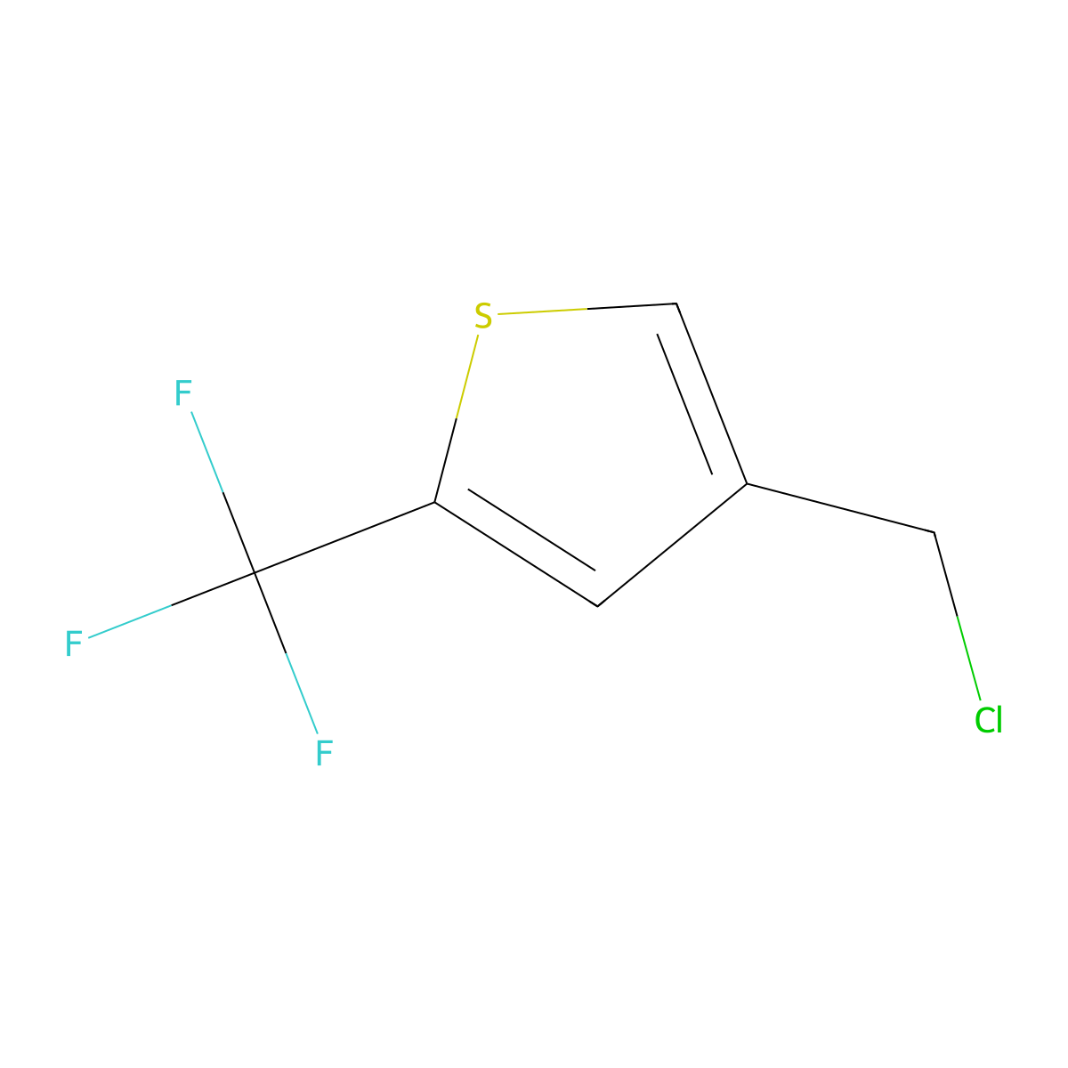 4-(Chloromethyl)-2-(trifluoromethyl)thiophene molecular structure, CAS 1663563-70-9