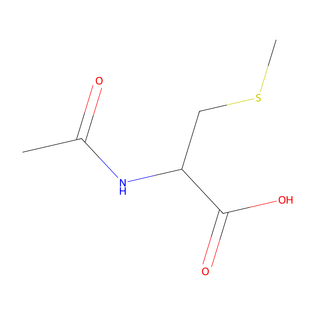 N-Acetyl-S-methyl-L-cysteine molecular structure, CAS 16637-59-5