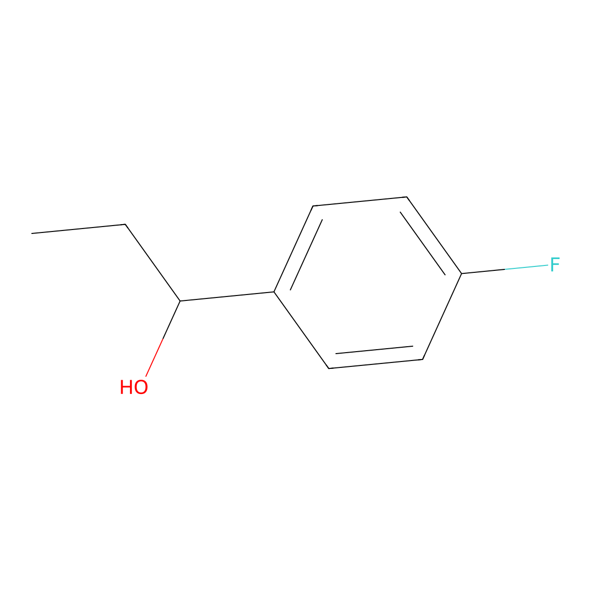 (R)-1-(4-Fluorophenyl)-1-propanol molecular structure, CAS 166371-89-7