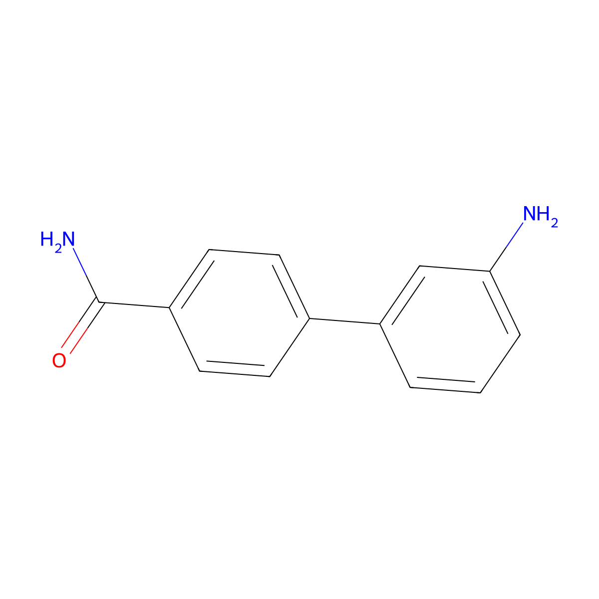4-(3-Aminophenyl)benzamide molecular structure, CAS 166386-42-1