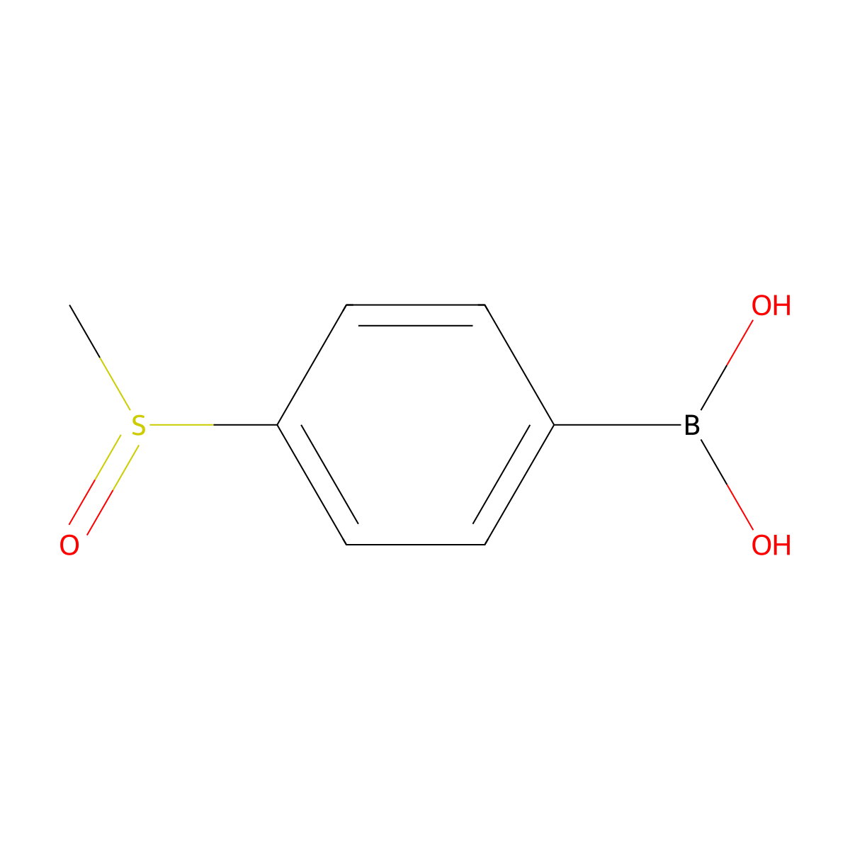 (4-(Methylsulfinyl)phenyl)boronic acid molecular structure, CAS 166386-48-7
