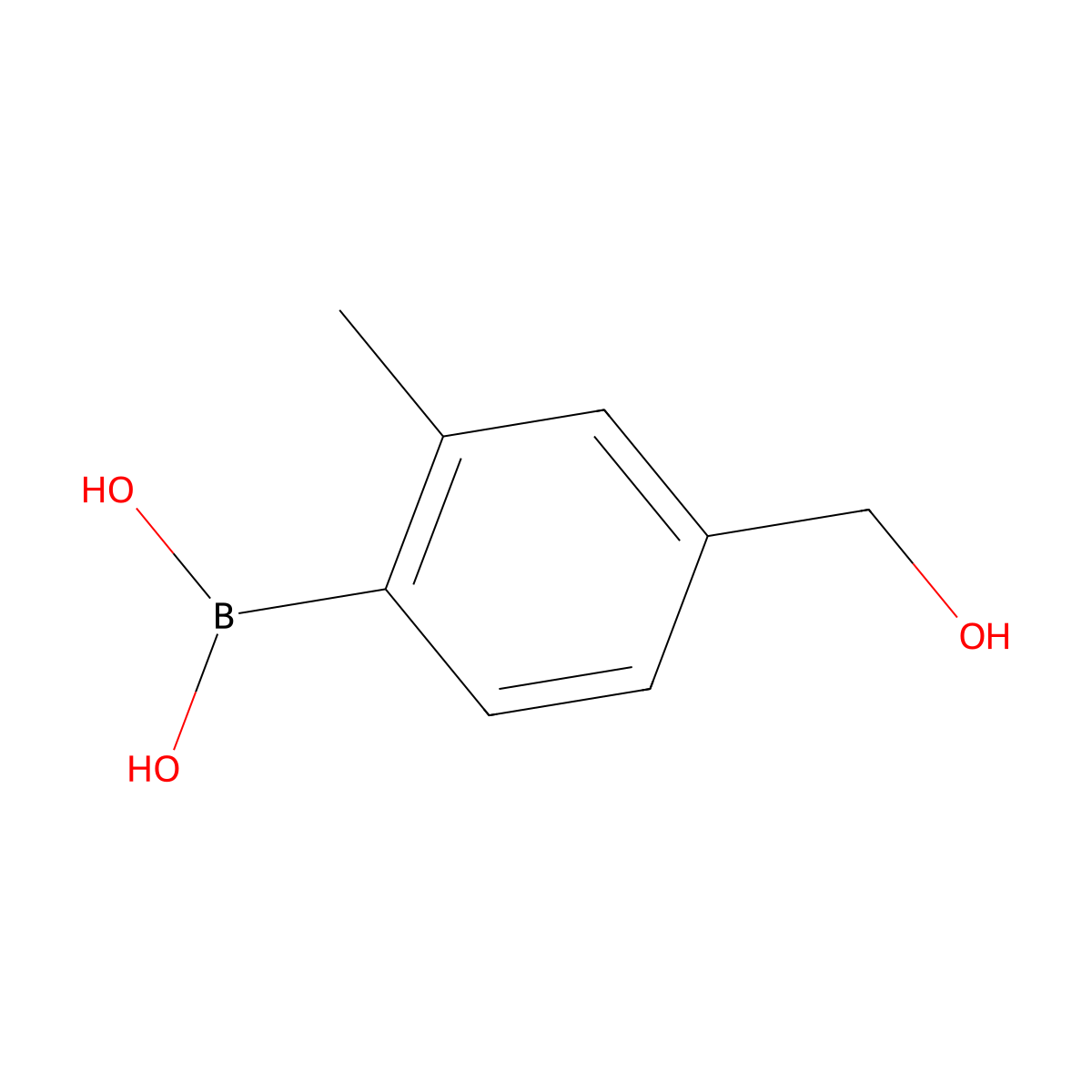 (4-(Hydroxymethyl)-2-methylphenyl)boronic acid molecular structure, CAS 166386-66-9