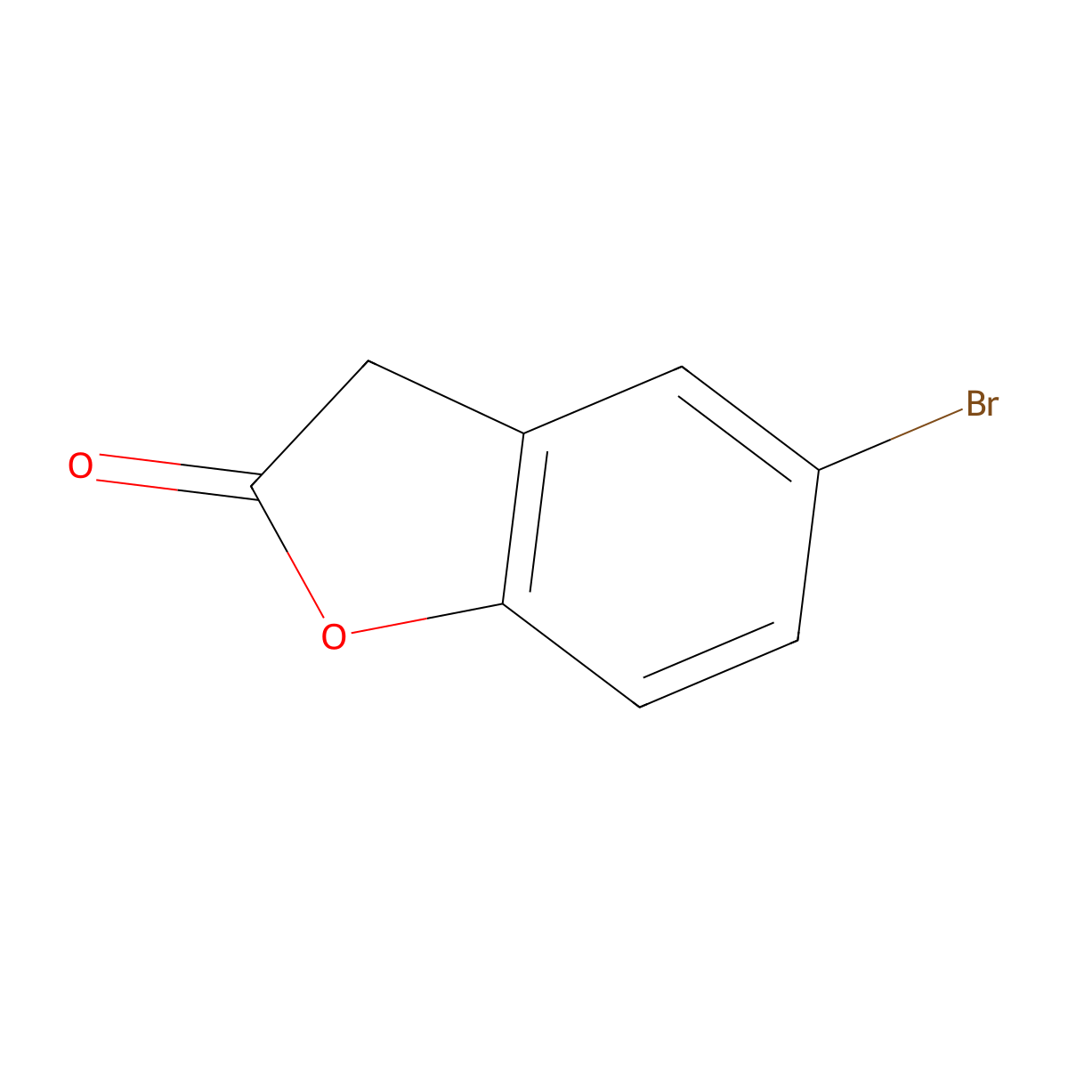 5-Bromobenzofuran-2(3H)-one molecular structure, CAS 166386-69-2