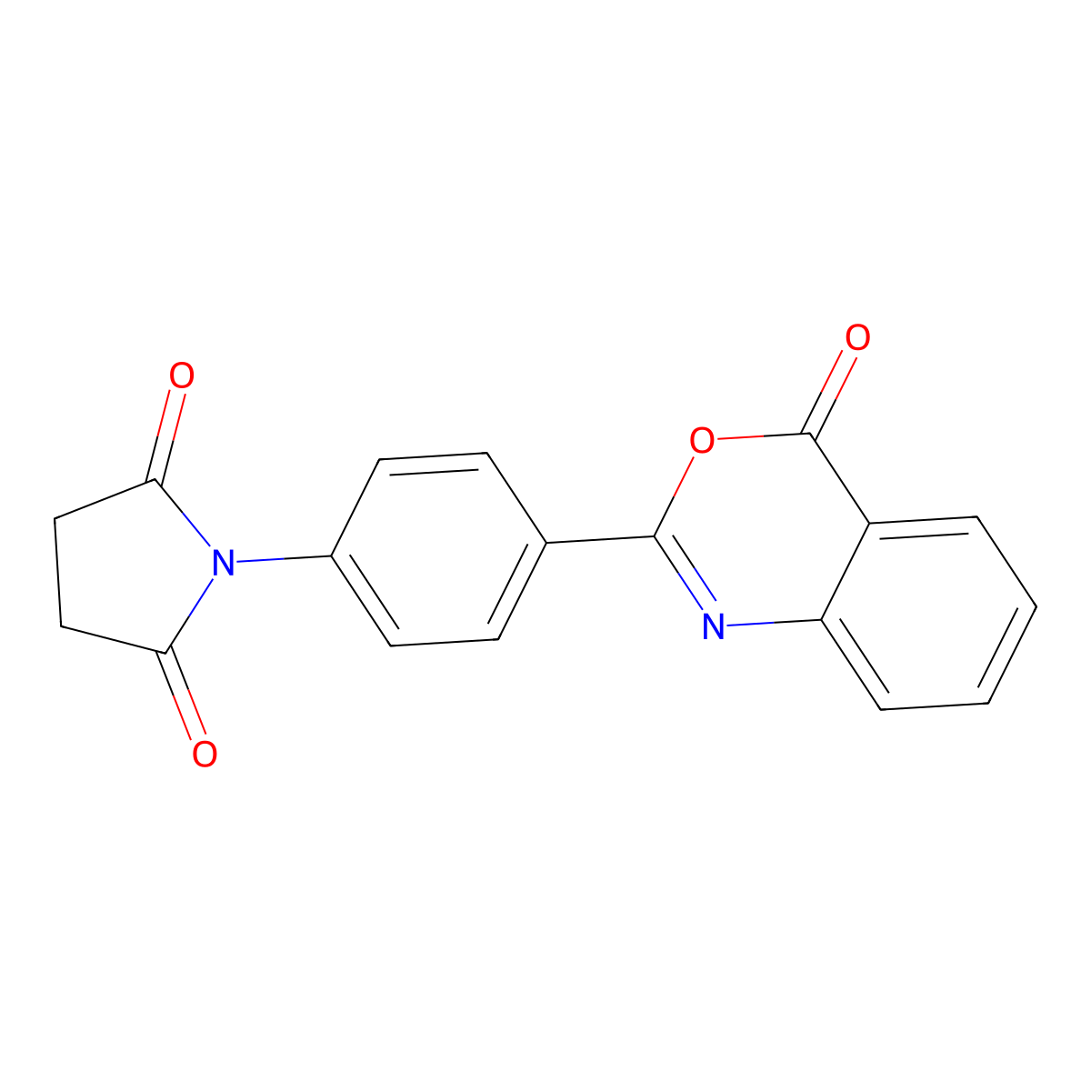 1-[4-(4-Oxo-3,1-benzoxazin-2-yl)phenyl]pyrrolidine-2,5-dione molecular structure, CAS 166388-11-0