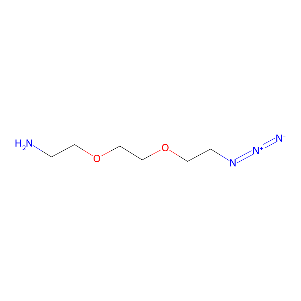 Azido-PEG2-Amine molecular structure, CAS 166388-57-4