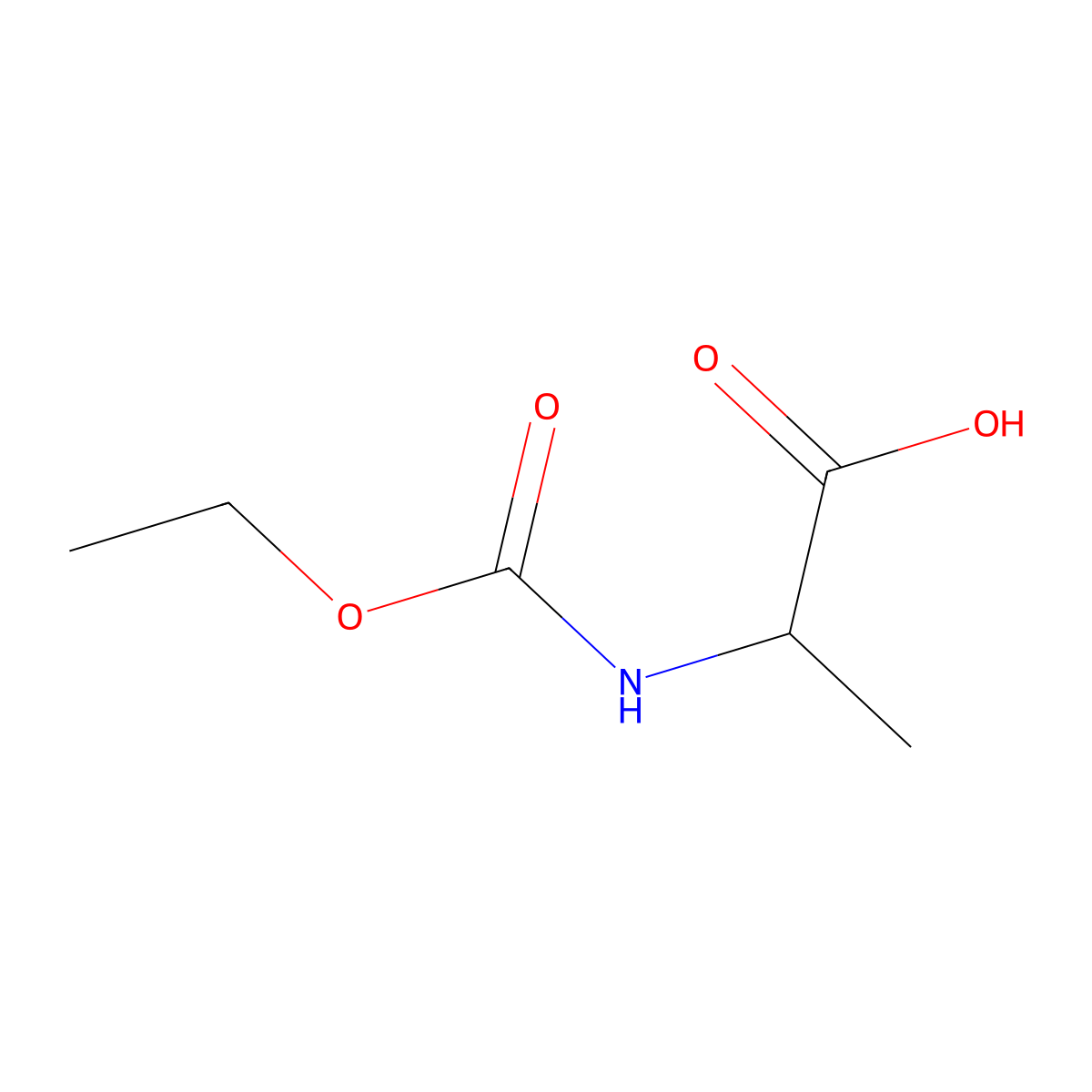 N-(Ethoxycarbonyl)alanine molecular structure, CAS 16639-86-4