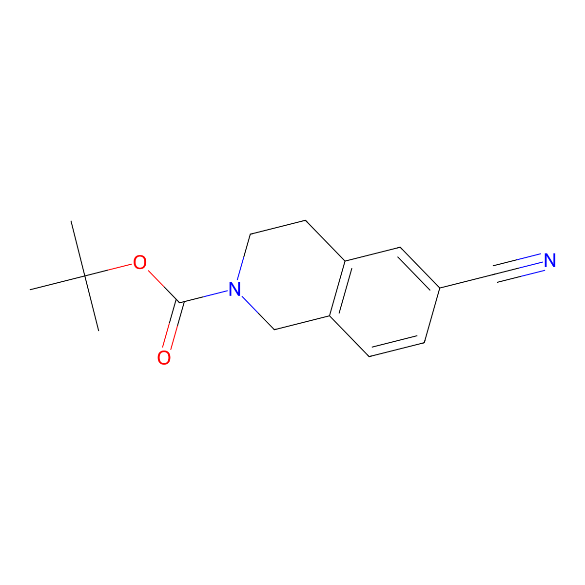 tert-Butyl 6-cyano-3,4-dihydroisoquinoline-2(1H)-carboxylate molecular structure, CAS 166398-33-0