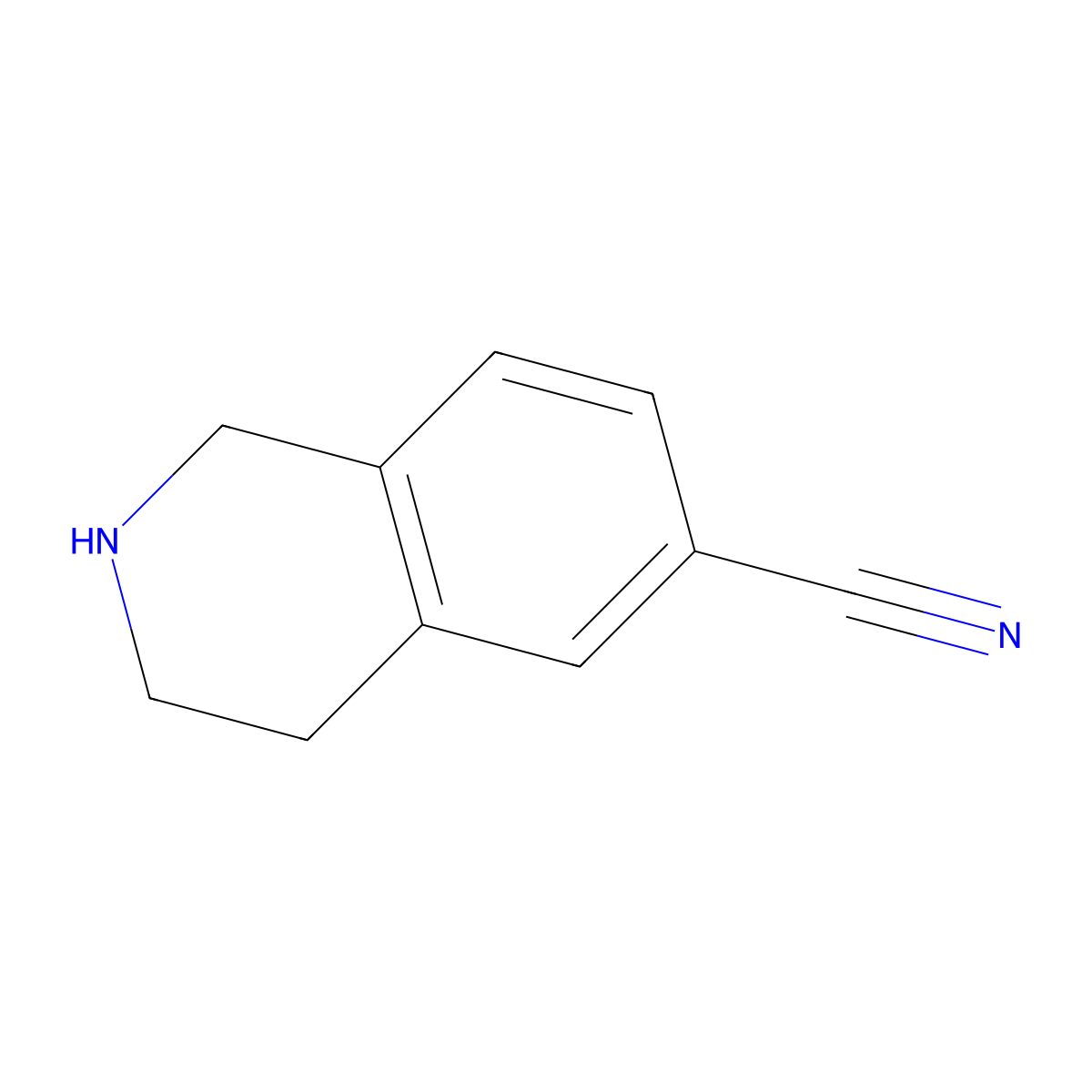 1,2,3,4-Tetrahydroisoquinoline-6-carbonitrile molecular structure, CAS 166398-34-1