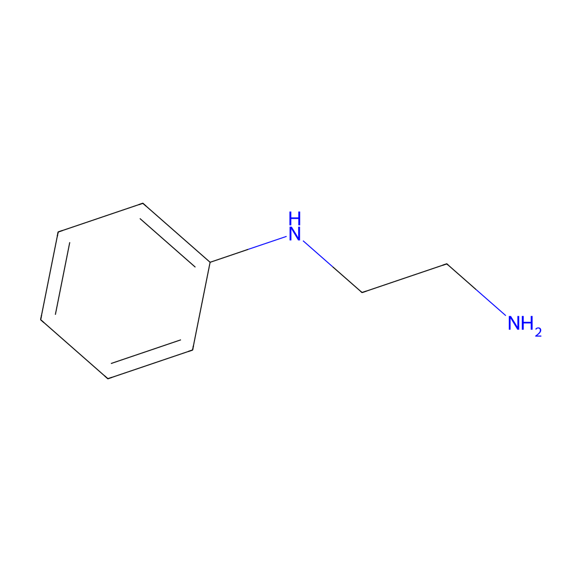 1,2-Ethanediamine, N1-phenyl- molecular structure, CAS 1664-40-0