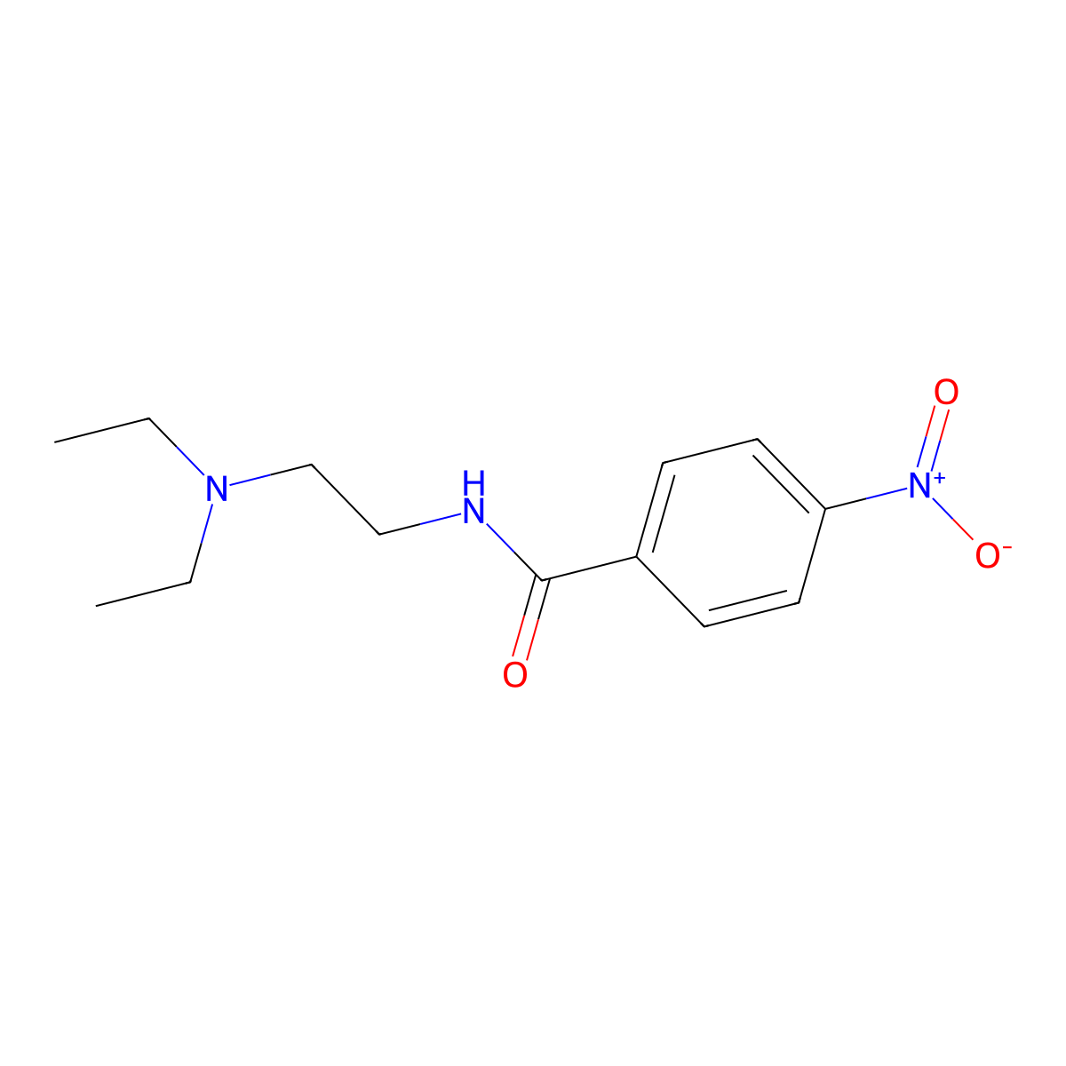 4-Nitroprocainamide molecular structure, CAS 1664-52-4