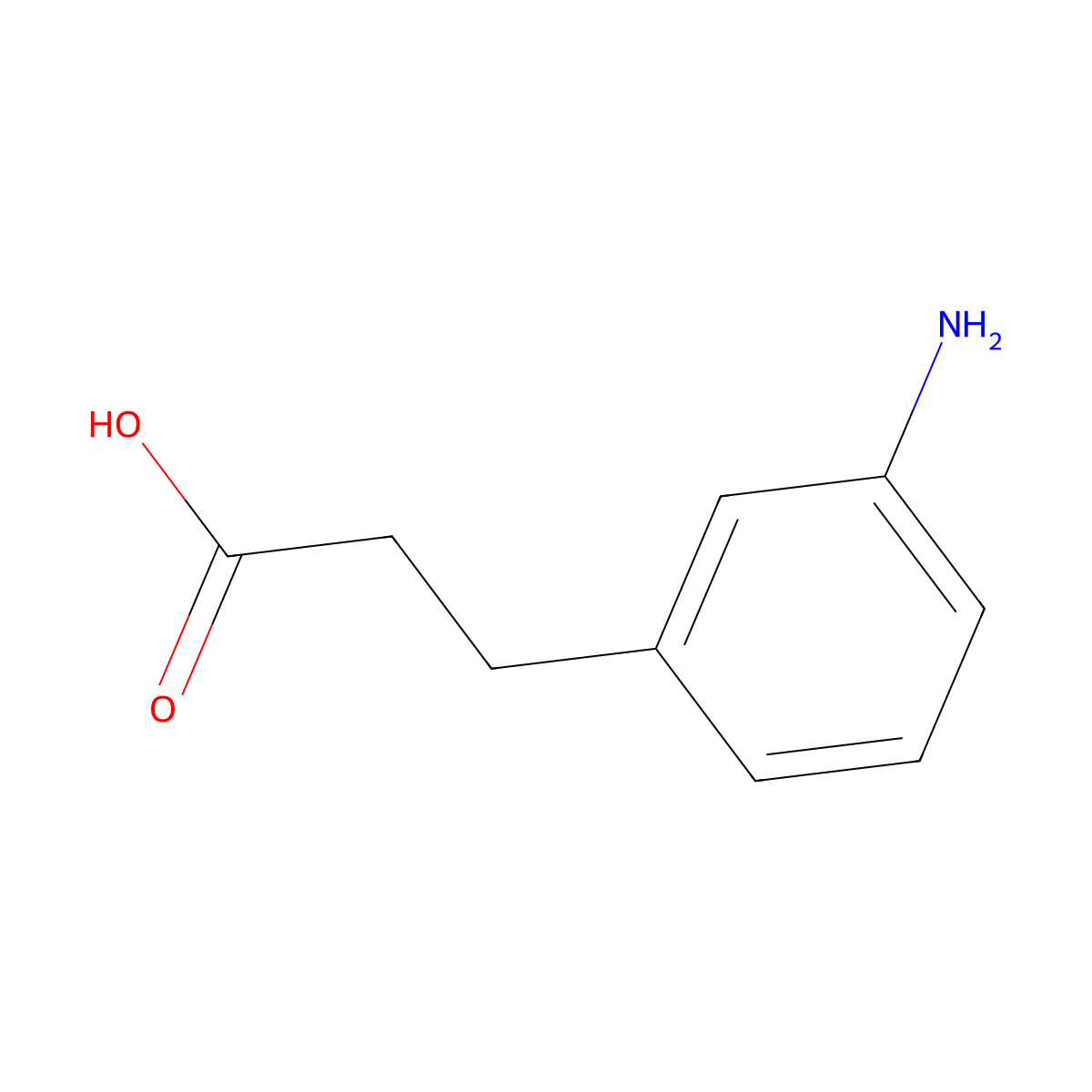 3-(3-Aminophenyl)propionic acid molecular structure, CAS 1664-54-6