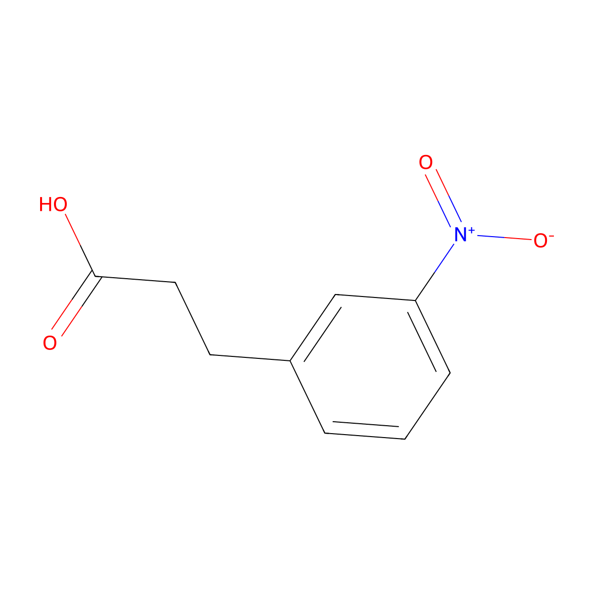 3-(3-Nitrophenyl)propionic acid molecular structure, CAS 1664-57-9