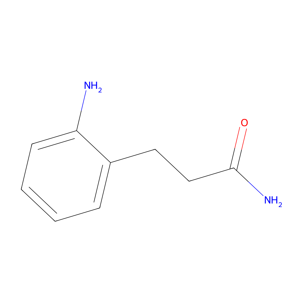 2-Aminobenzenepropanamide molecular structure, CAS 1664-61-5