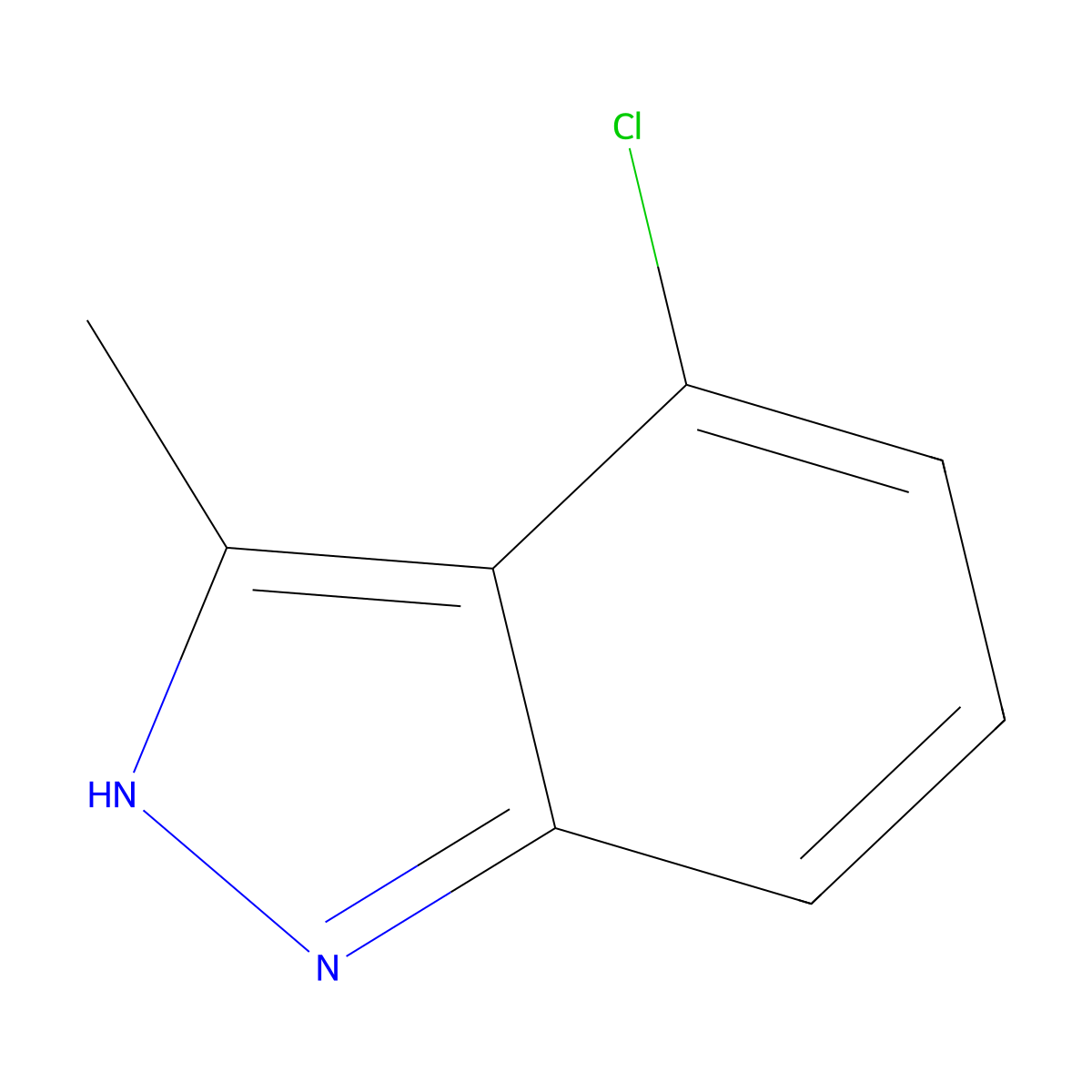 4-Chloro-3-methyl-1H-indazole molecular structure, CAS 16640-87-2