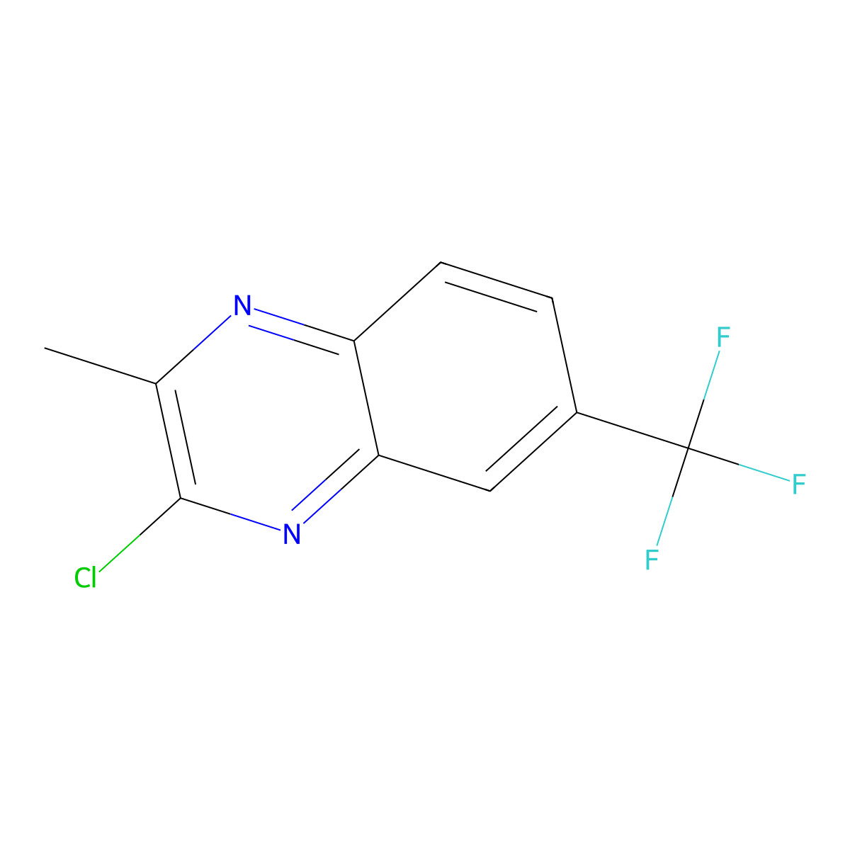 3-Chloro-2-methyl-6-(trifluoromethyl)quinoxaline molecular structure, CAS 166402-14-8