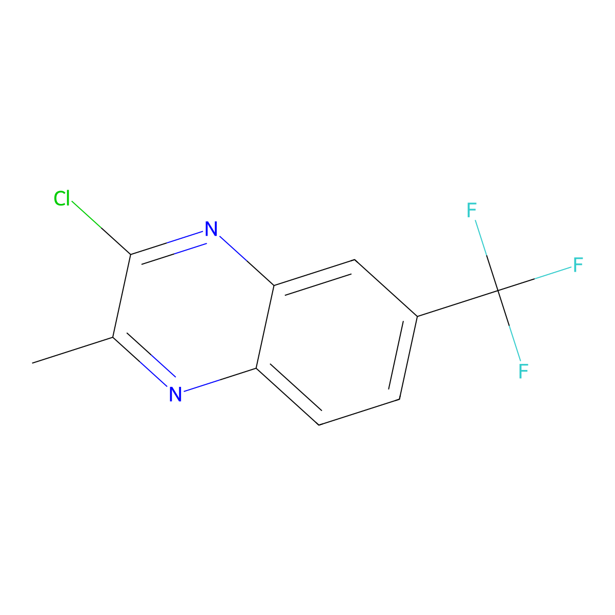 3-Chloro-2-methyl-6-(trifluoromethyl)quinoxaline molecular structure, CAS 166402-14-8