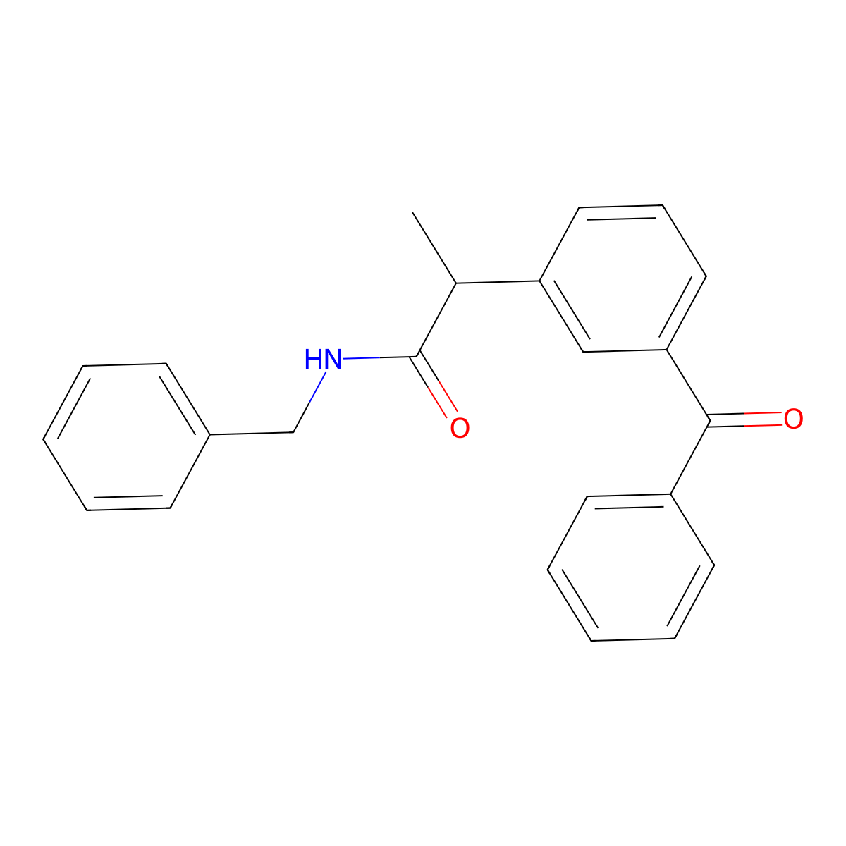 2-(3-Benzoylphenyl)-N-benzylpropanamide molecular structure, CAS 166407-85-8