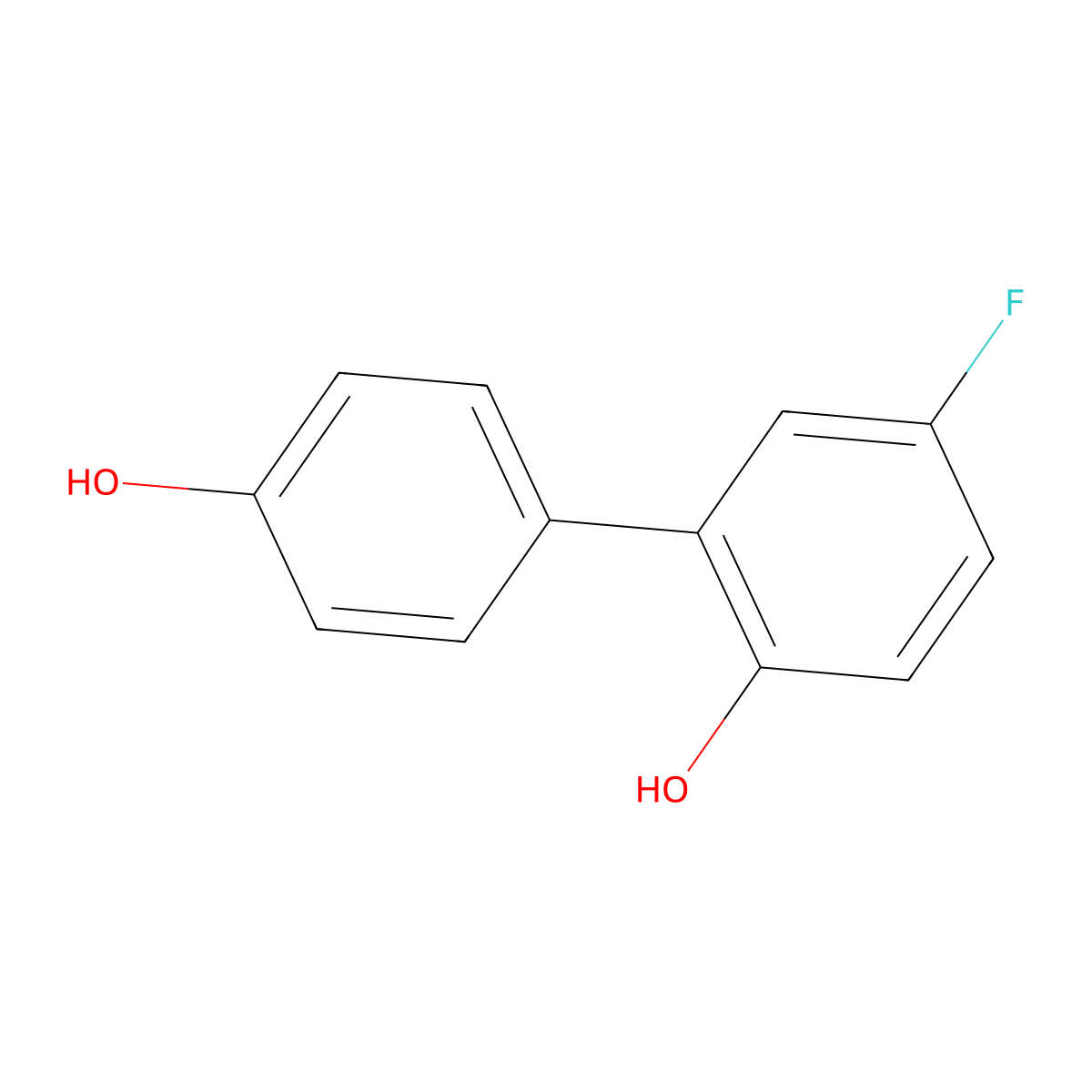 4-(5-Fluoro-2-hydroxyphenyl)phenol molecular structure, CAS 166409-58-1