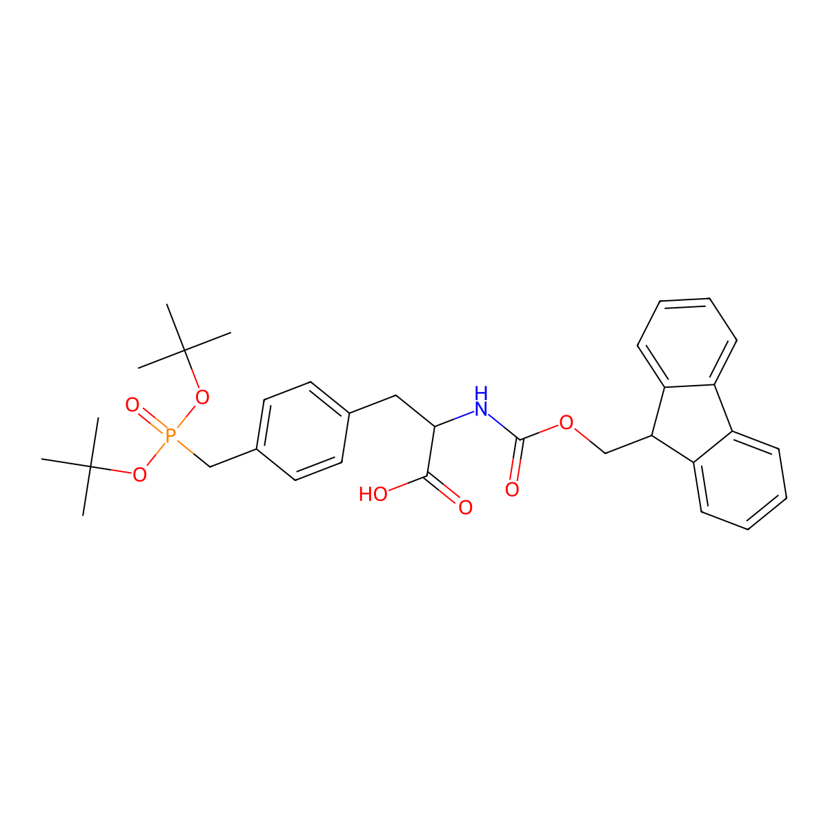Fmoc-L-Pmp(tBu)2-OH molecular structure, CAS 166409-77-4