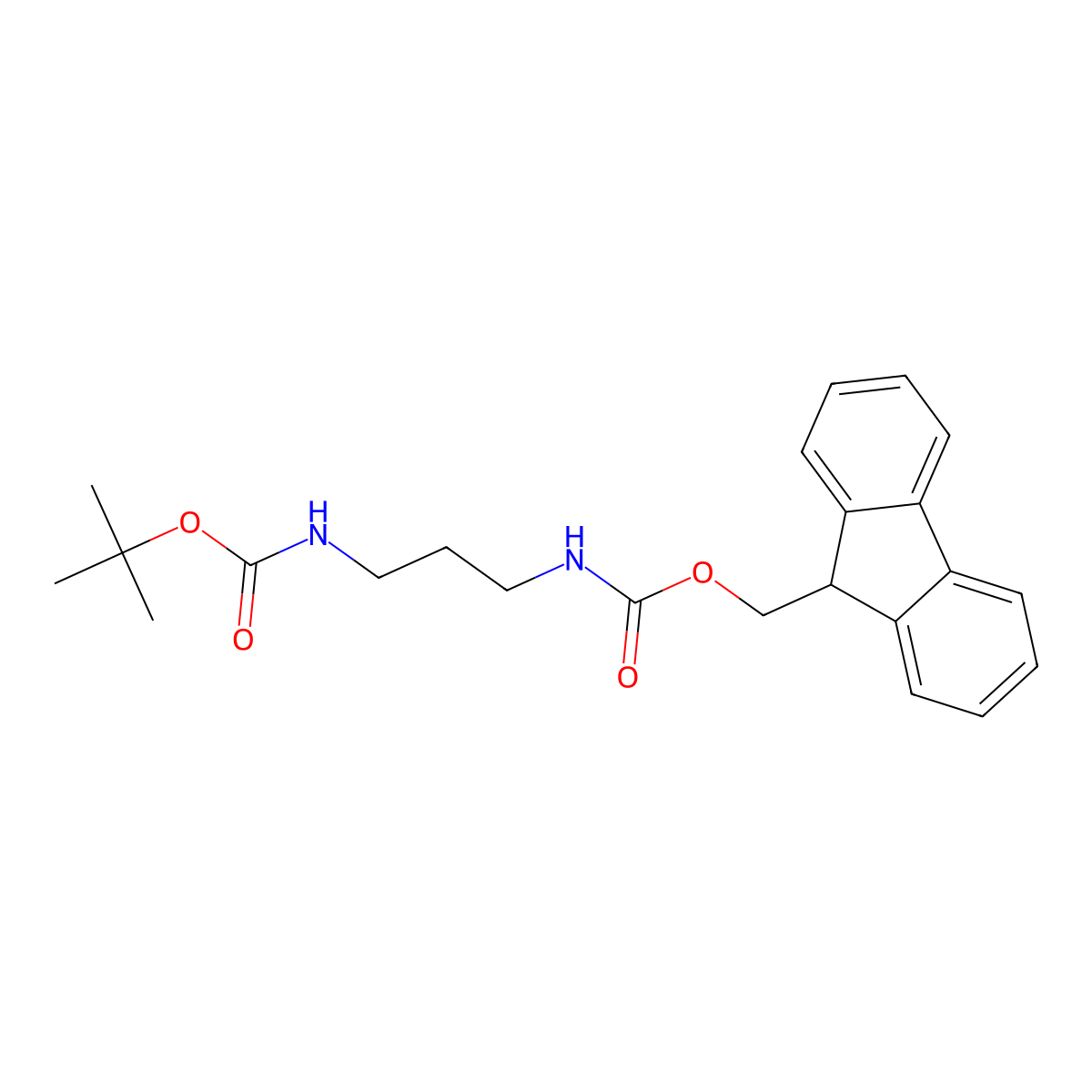 1-Boc-3-fmoc-diaminopropane molecular structure, CAS 166410-29-3