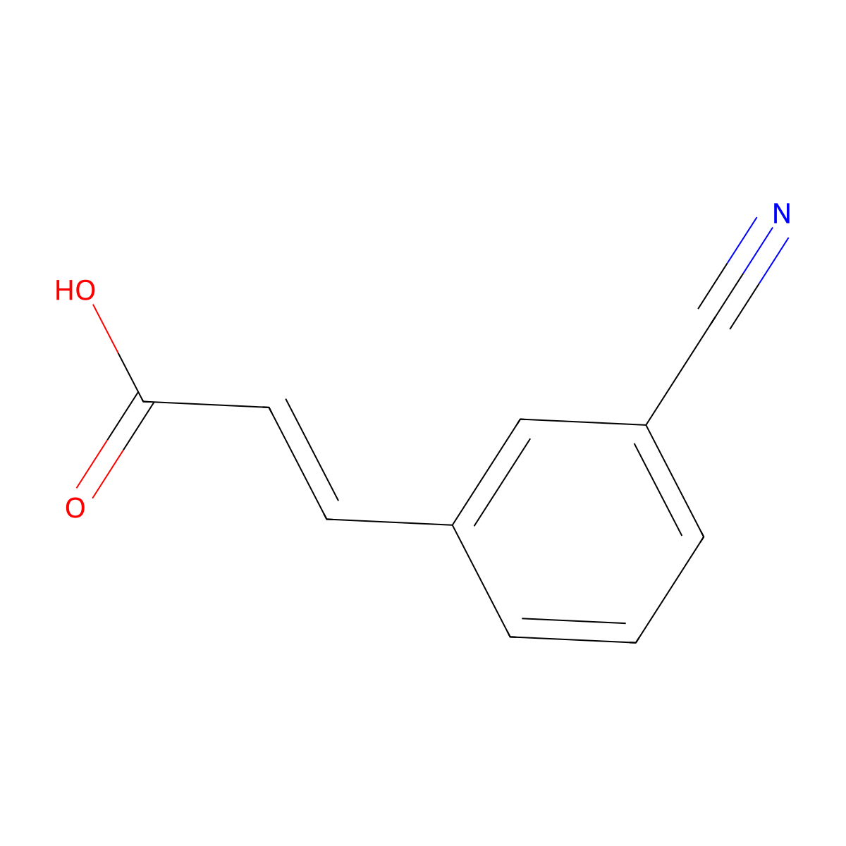 3-Cyanocinnamic acid molecular structure, CAS 16642-93-6