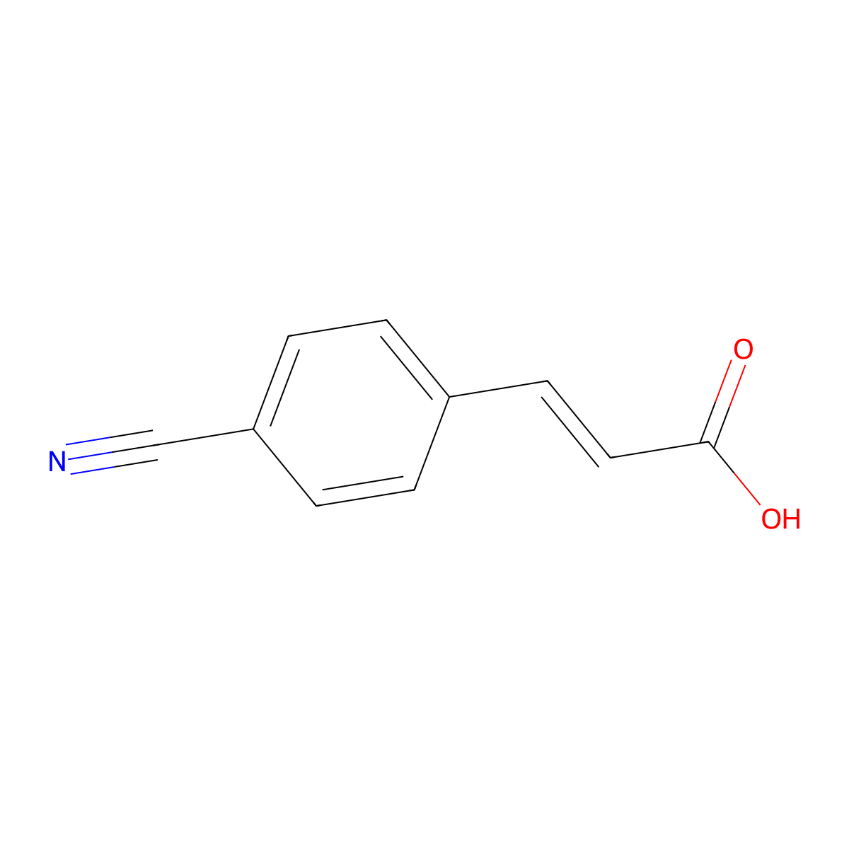 (2E)-3-(4-Cyanophenyl)-2-propenoic acid molecular structure, CAS 16642-94-7
