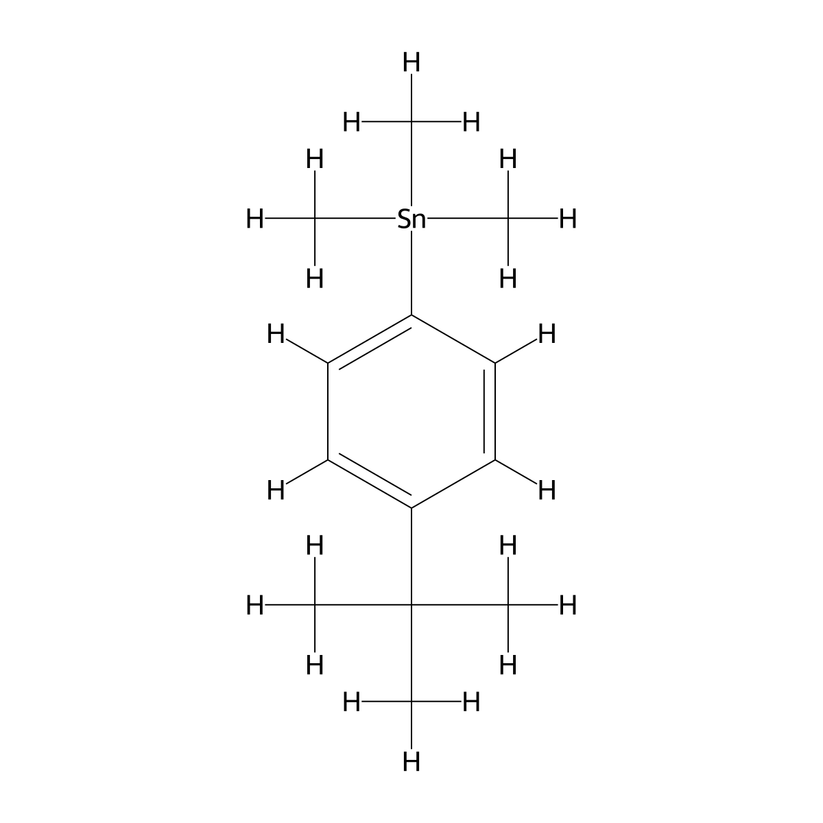 Stannane, [4-(1,1-dimethylethyl)phenyl]trimethyl- molecular structure, CAS 16643-11-1