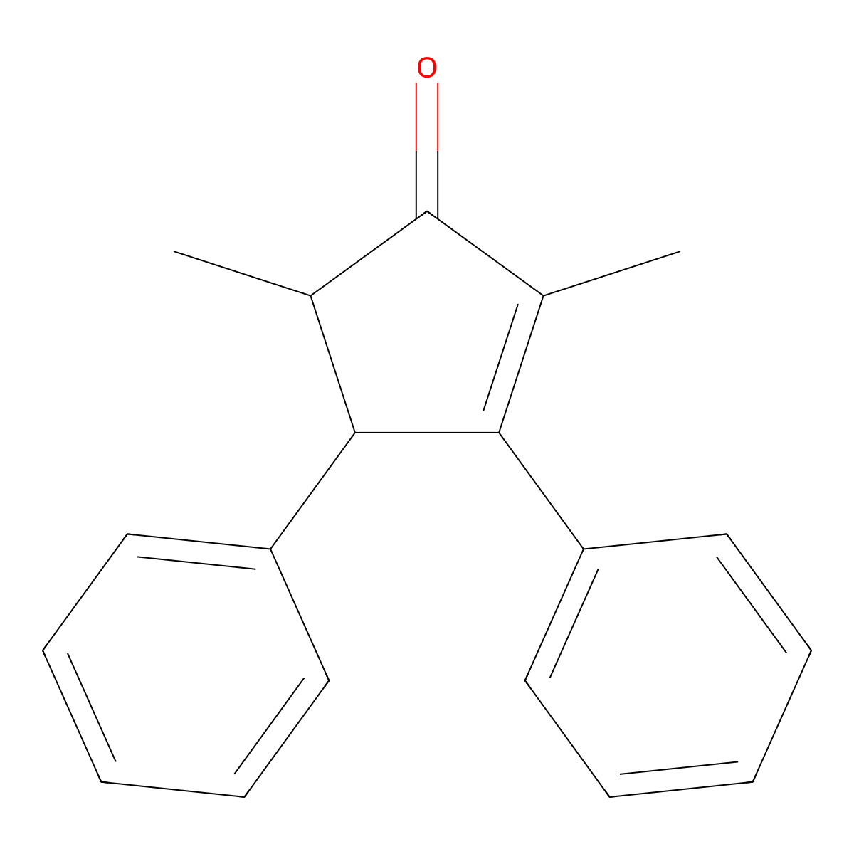 2,5-Dimethyl-3,4-diphenylcyclopent-2-en-1-one molecular structure, CAS 16643-55-3