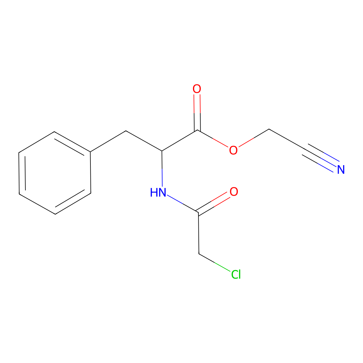 N-(2-chloroacetyl)-d-phenylalanine cyanomethyl ester molecular structure, CAS 1664332-49-3