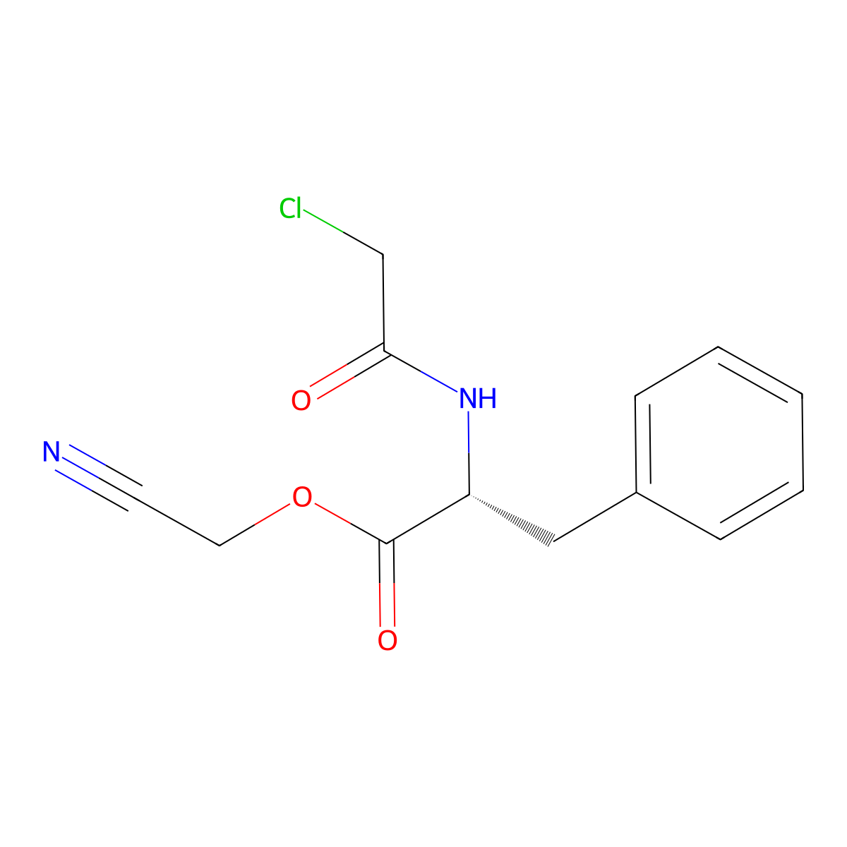 N-(2-chloroacetyl)-d-phenylalanine cyanomethyl ester molecular structure, CAS 1664332-49-3