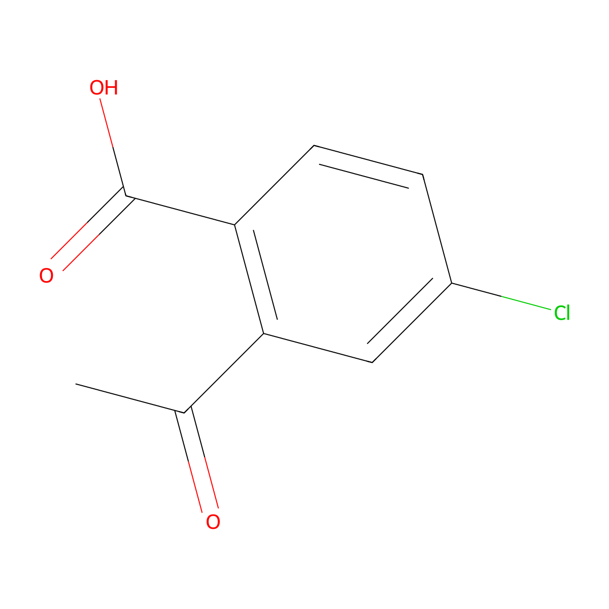 2-Acetyl-4-chlorobenzoic acid molecular structure, CAS 1664338-78-6